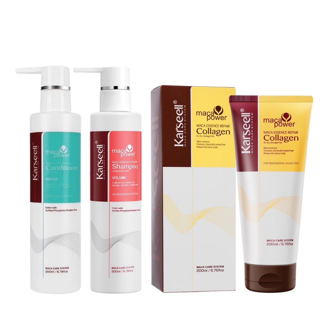 Karseell Maca Power 3-Piece Repair Set (200ml) – Ultimate Hair Bundle