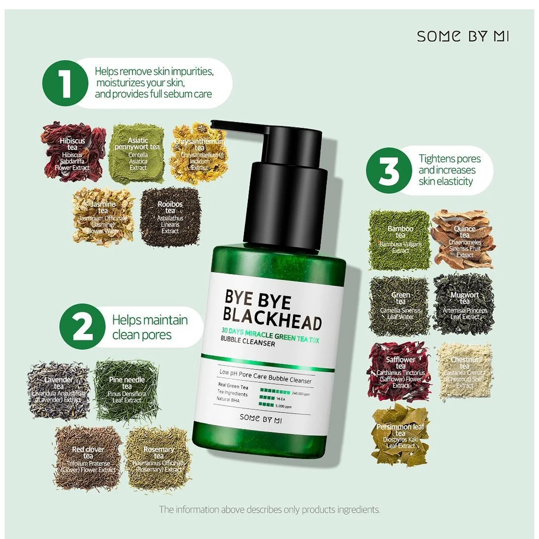 Some By Mi – Bye Bye Blackhead 30 Days Miracle Green Tea Tox Bubble Cleanse - Advantages 