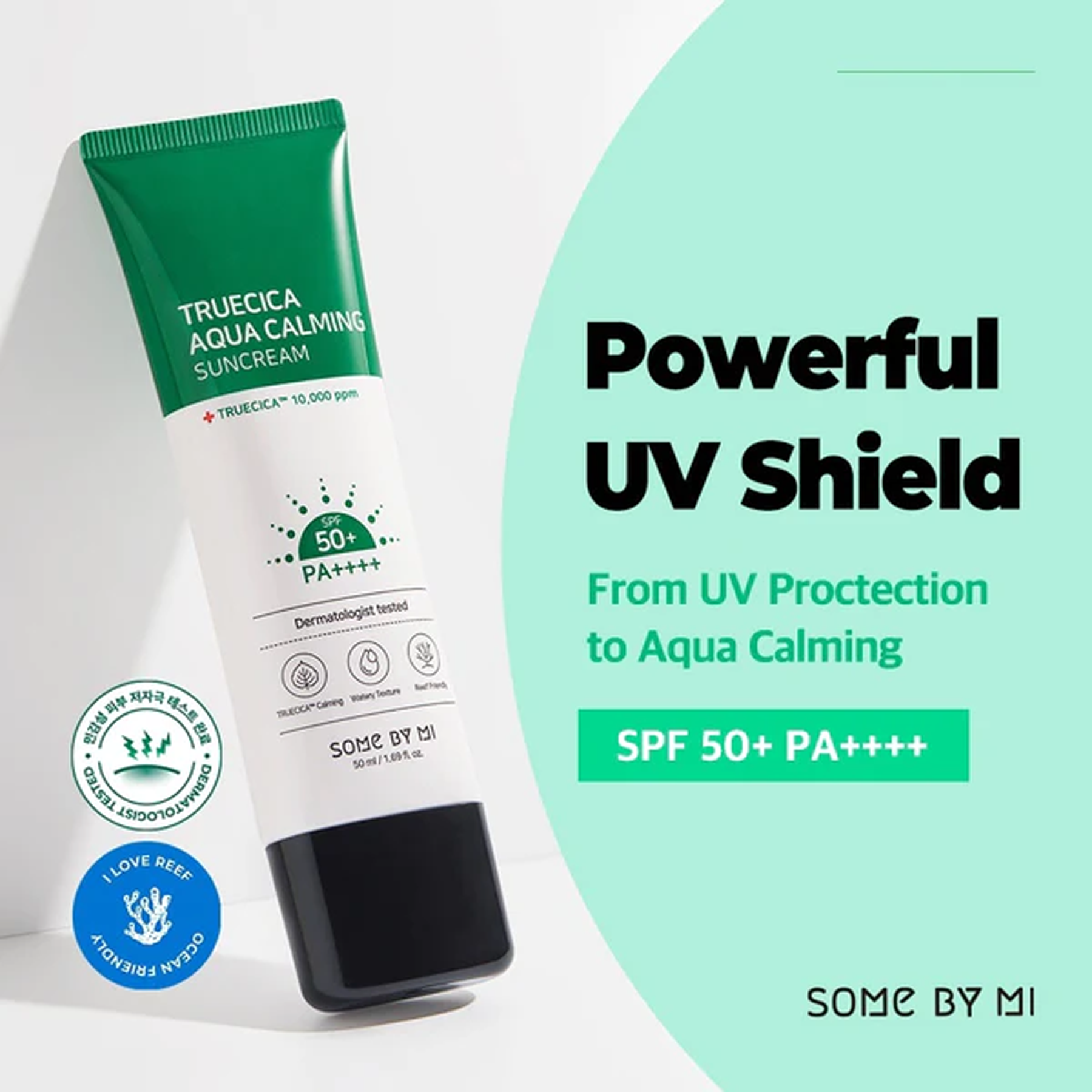 Some By Mi - Truecica Aqua Calming Sun Cream 50ml- spf50 protection.