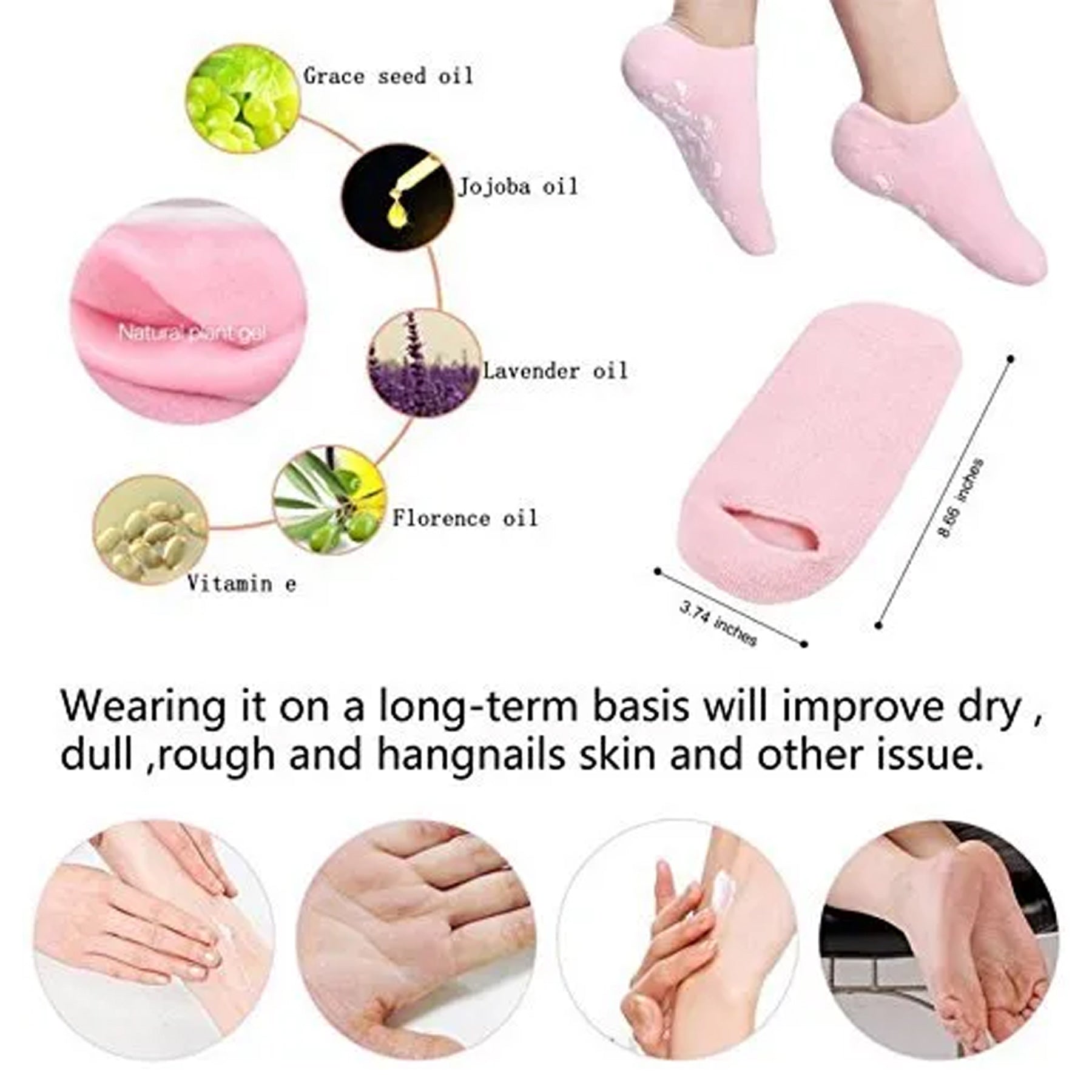 Spa Gel Socks for Cracked Feet