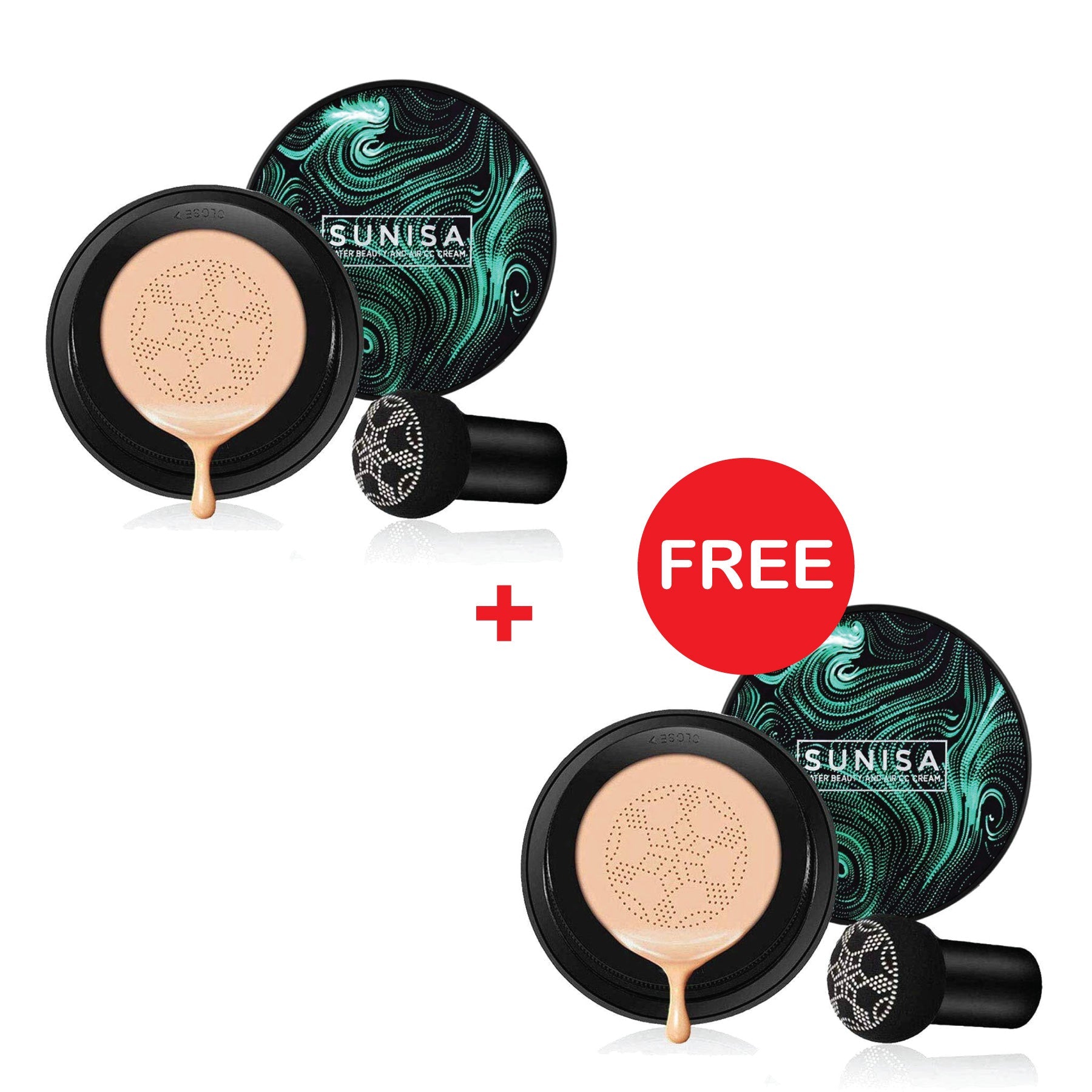 Buy 1 Get 1 FREE Sunisa Mushroom Head Air Cushion BB CC Cream Makeup