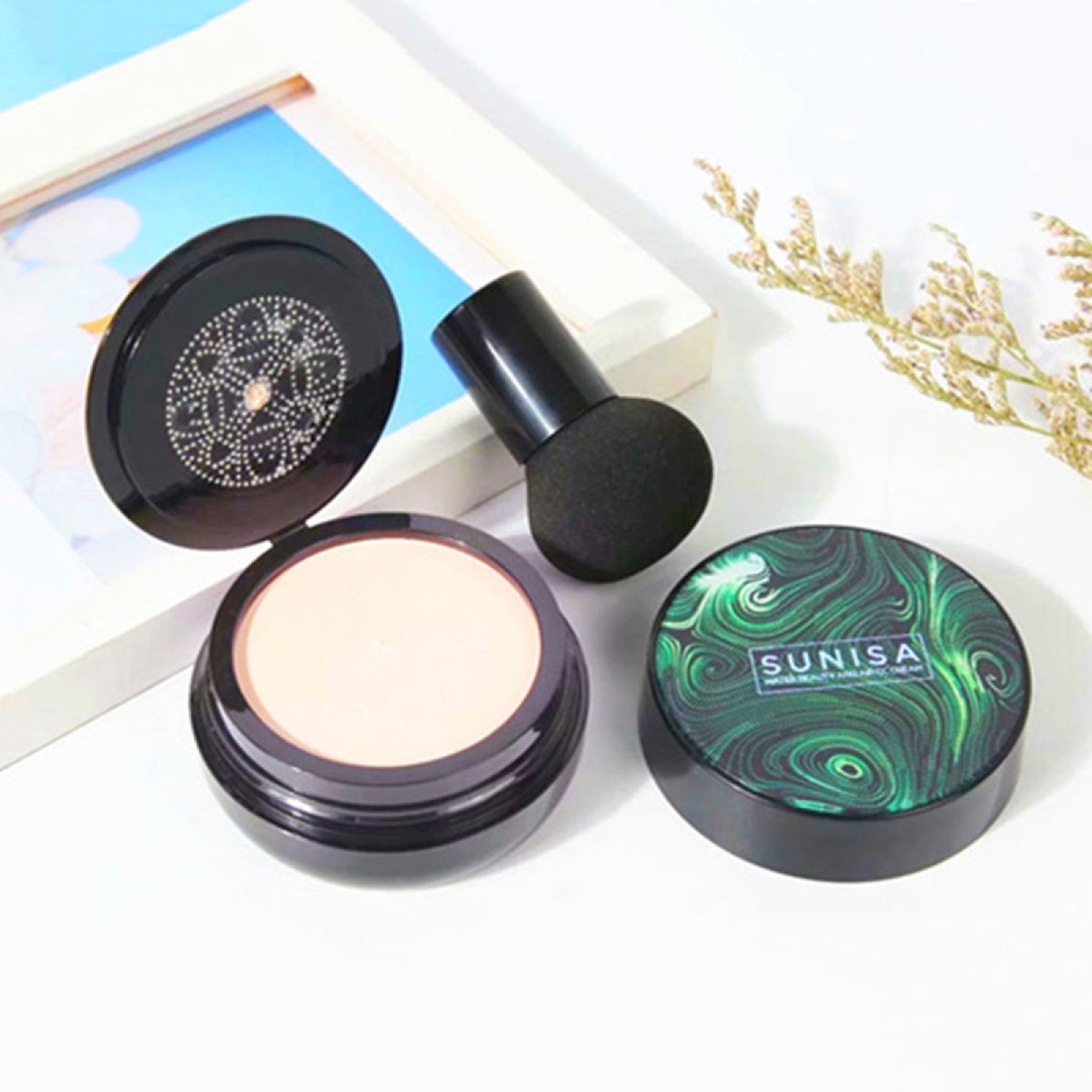 Buy 1 Get 1 FREE Sunisa Mushroom Head Air Cushion BB CC Cream Makeup