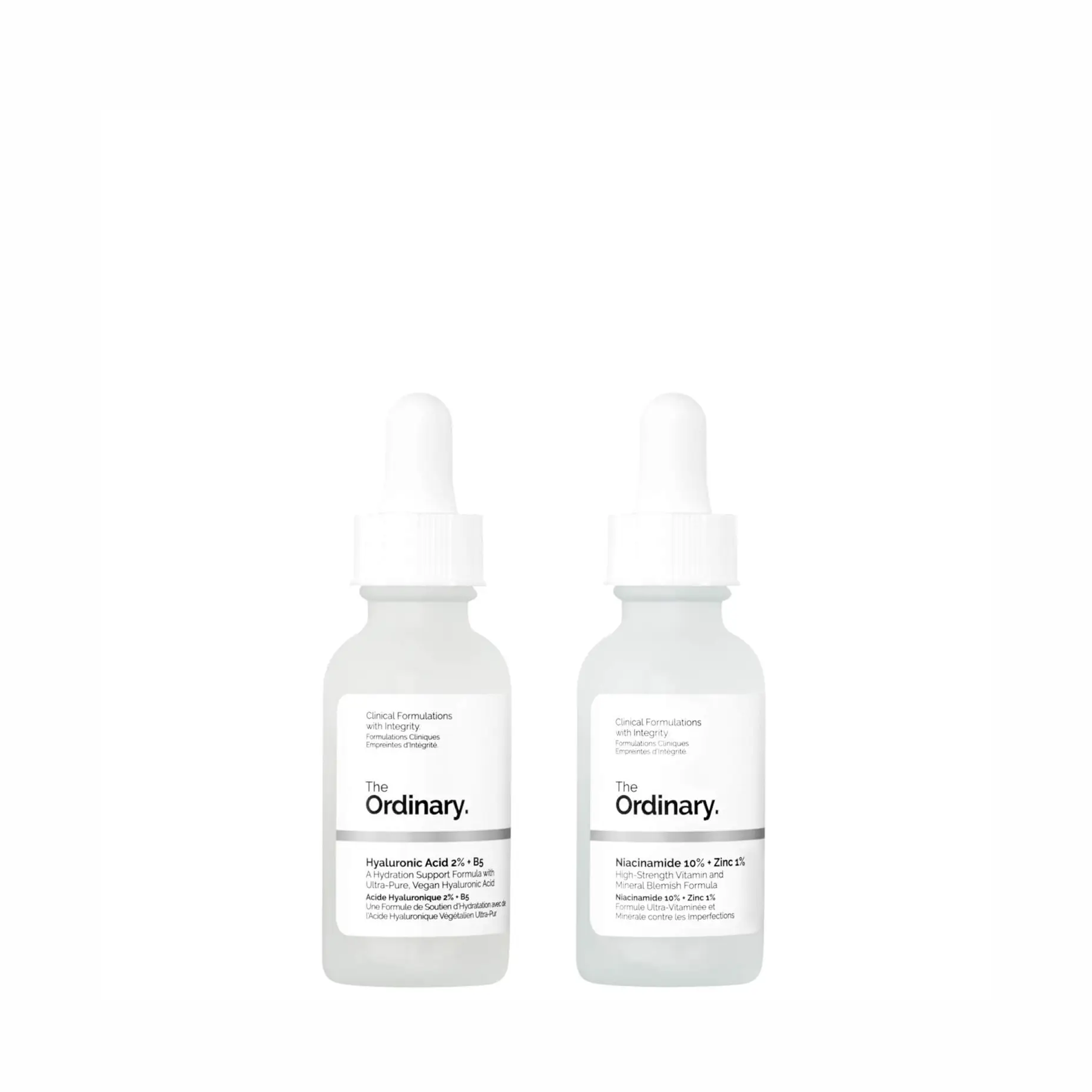 The Ordinary The Skin Support Set - Niacinamide + Hyaluronic Acid Serum - 2x30ml