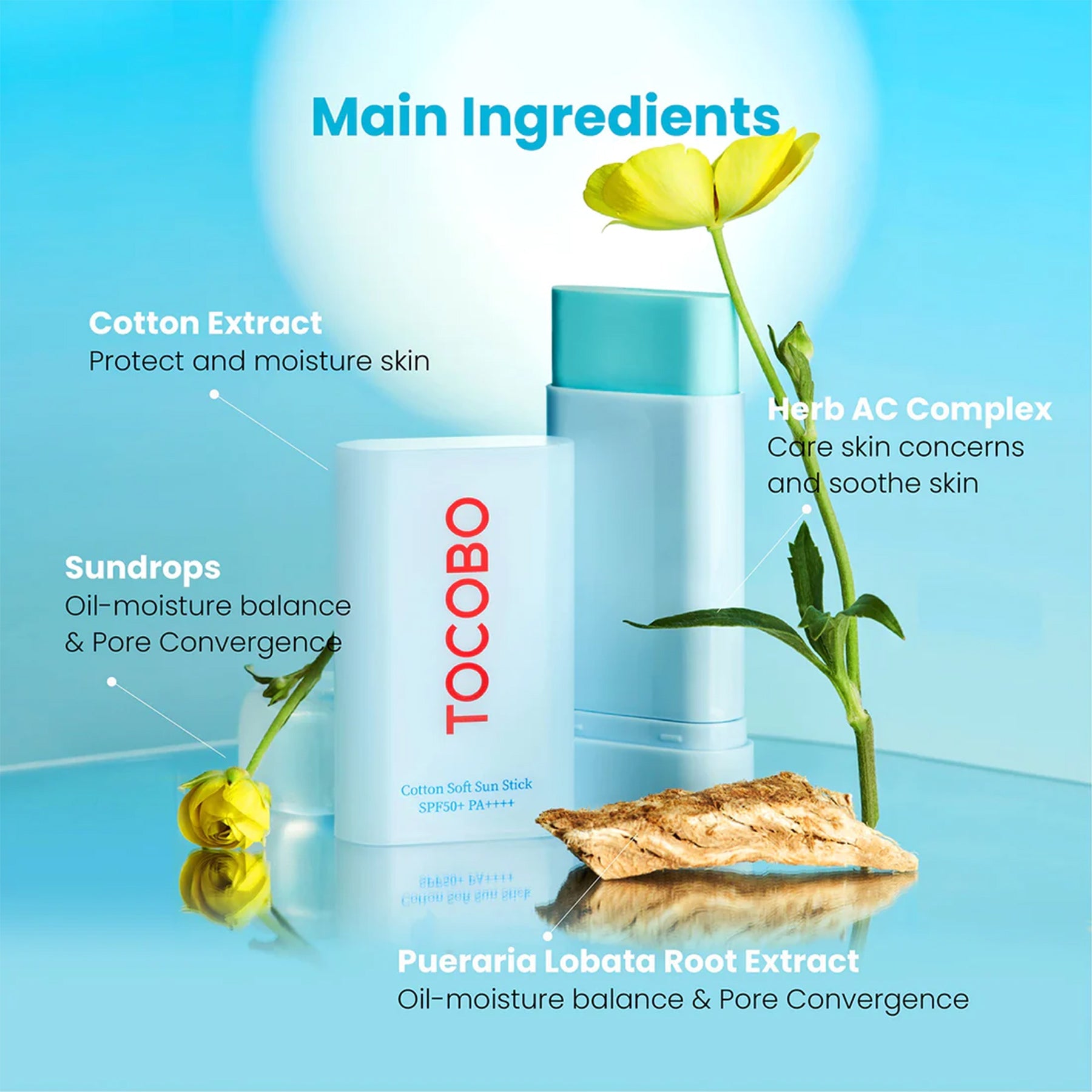 Tocobo Cotton Soft Sun Stick SPF50+ PA++++ 19gm