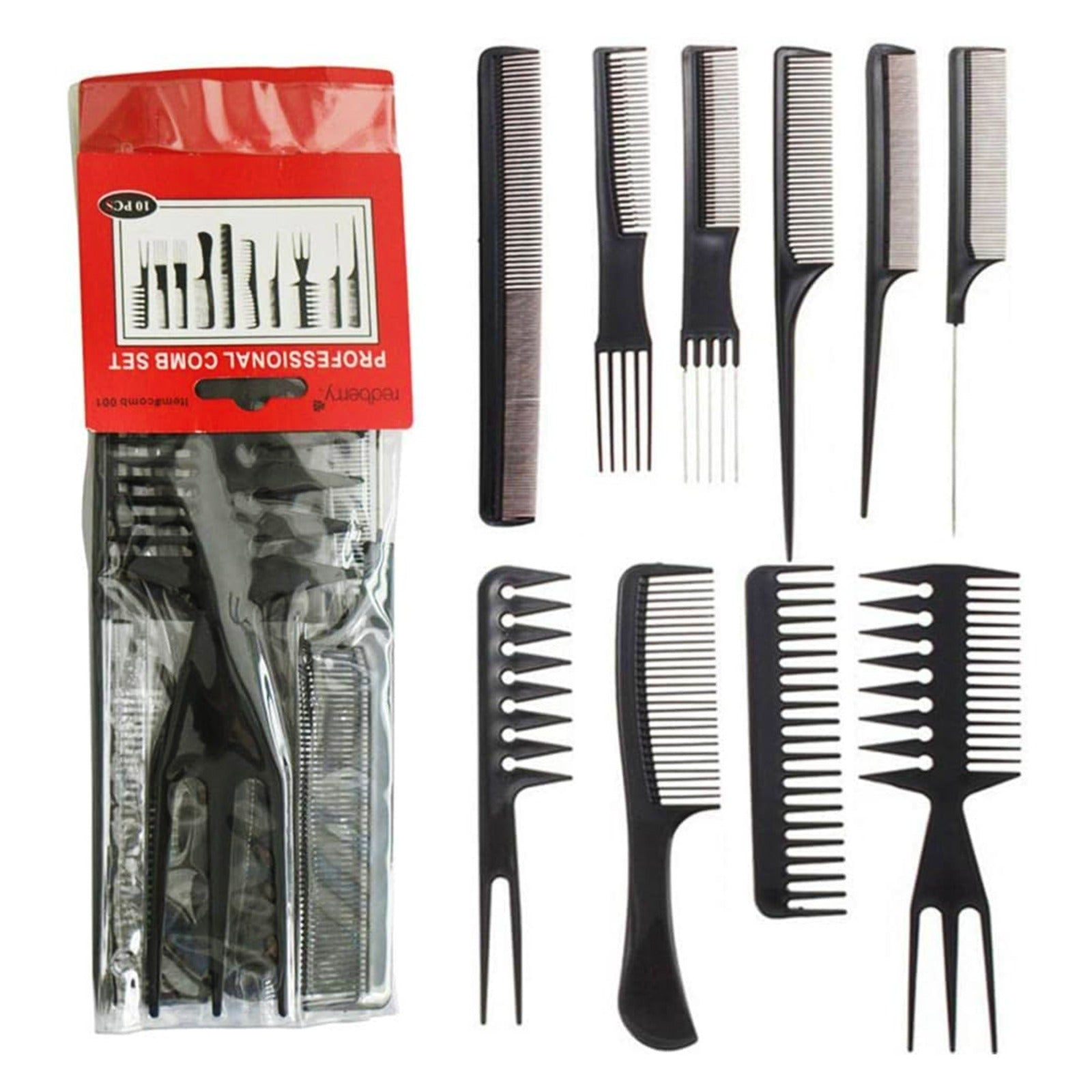The product of Unisex Solid Casual Hair Comb Set 