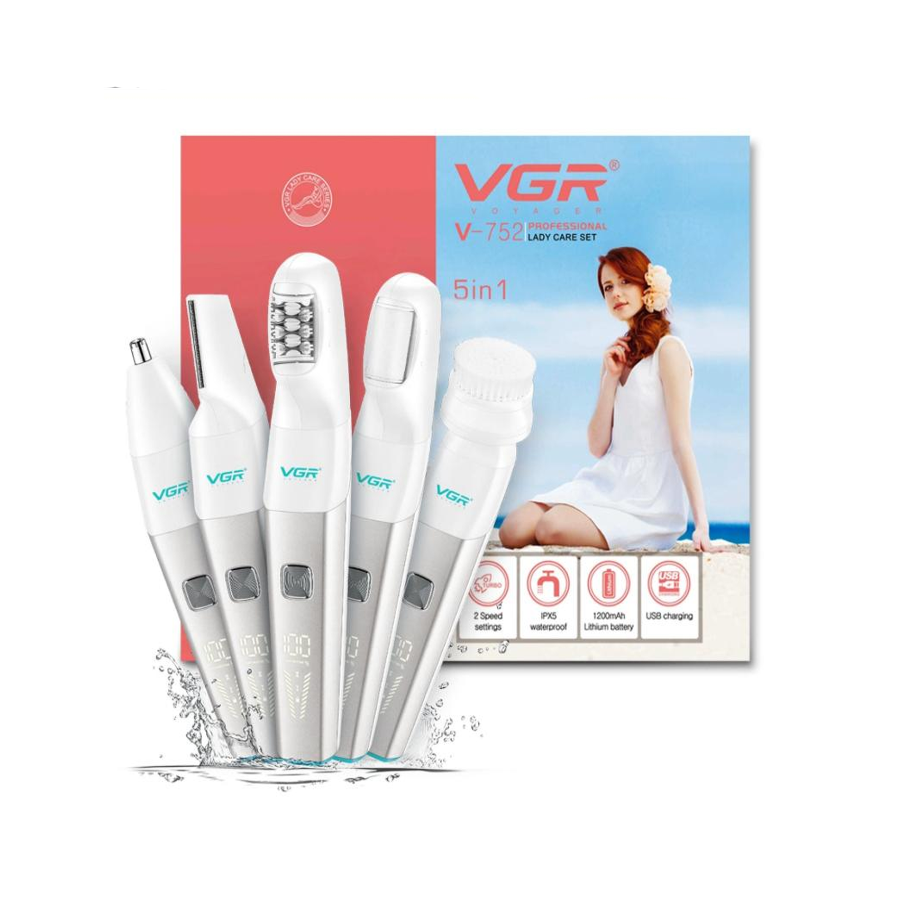 The product of VGR V-752 Professional 5 IN 1 Lady Trimmer Set