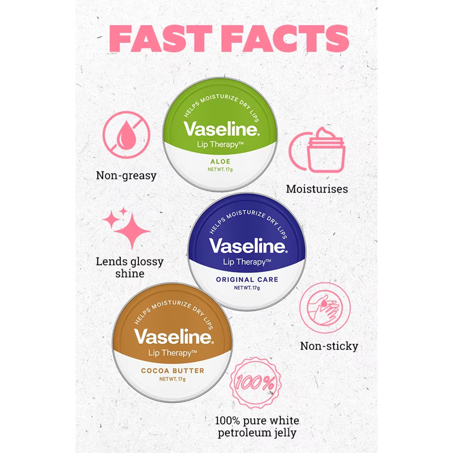  Vaseline Lip Therapy - fast facts