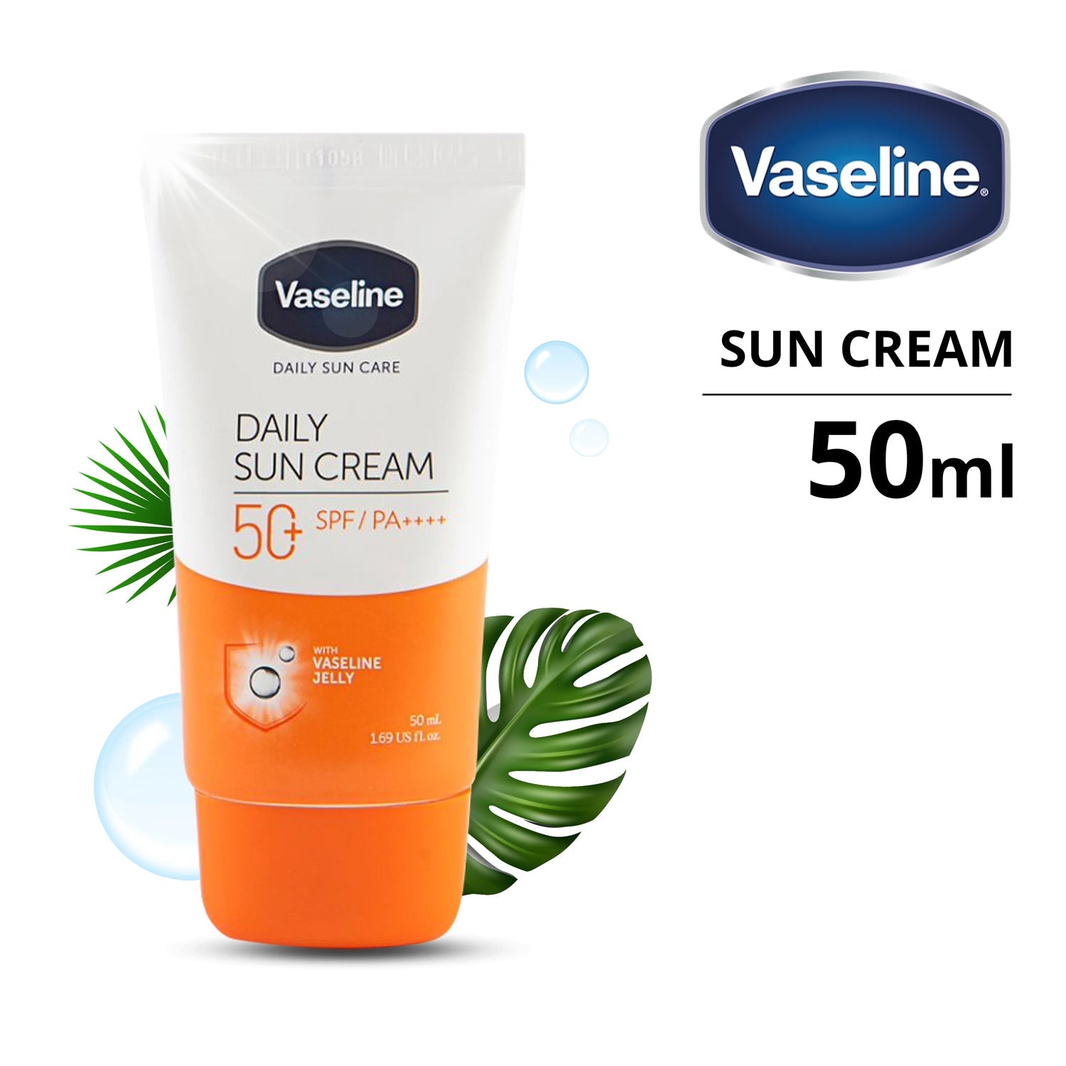 Vaseline Daily Sun Cream SPF 50+ Available on Qasr Jamal Store