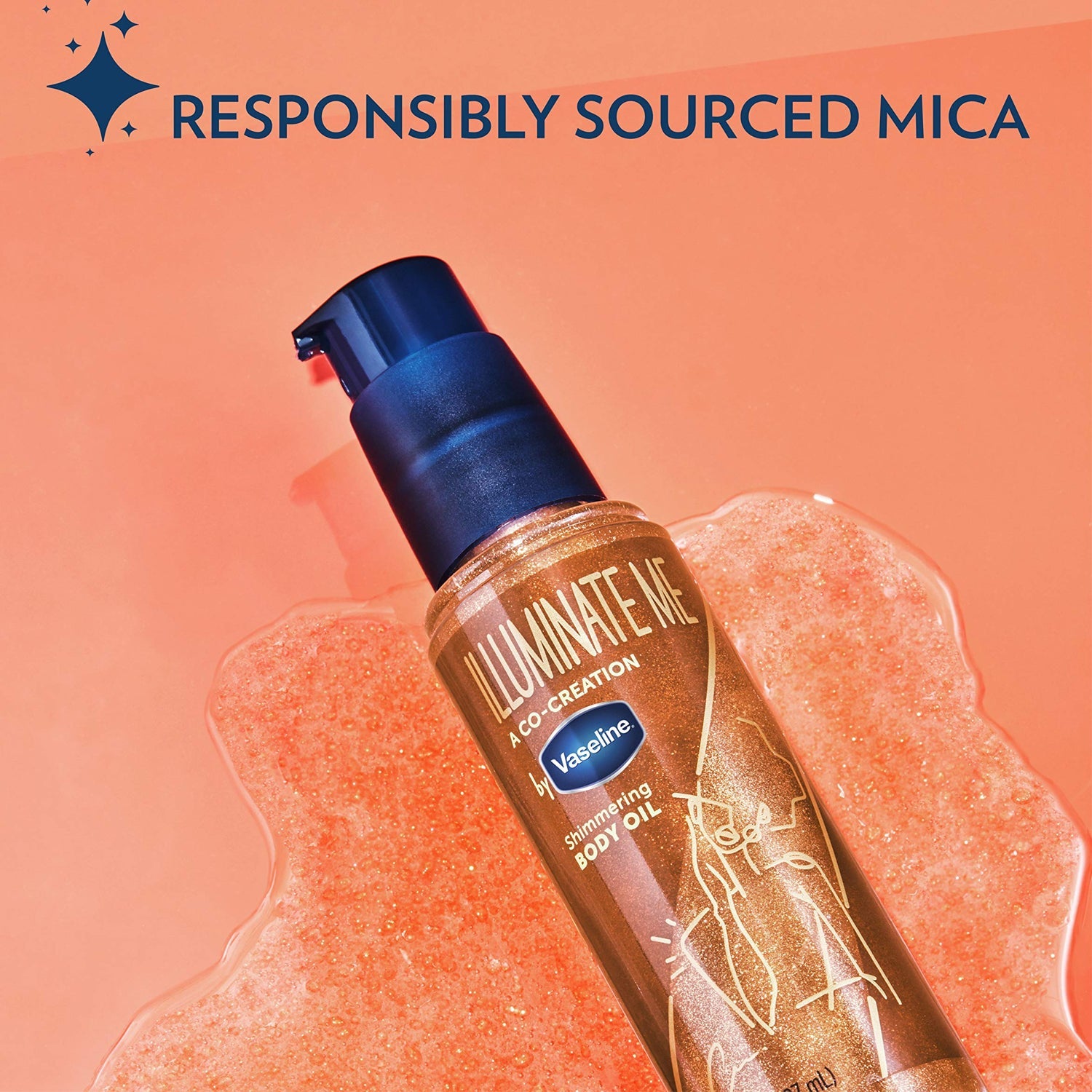 Vaseline Illuminate Me Shimmering Body Oil available on Qasr Jamal Store
