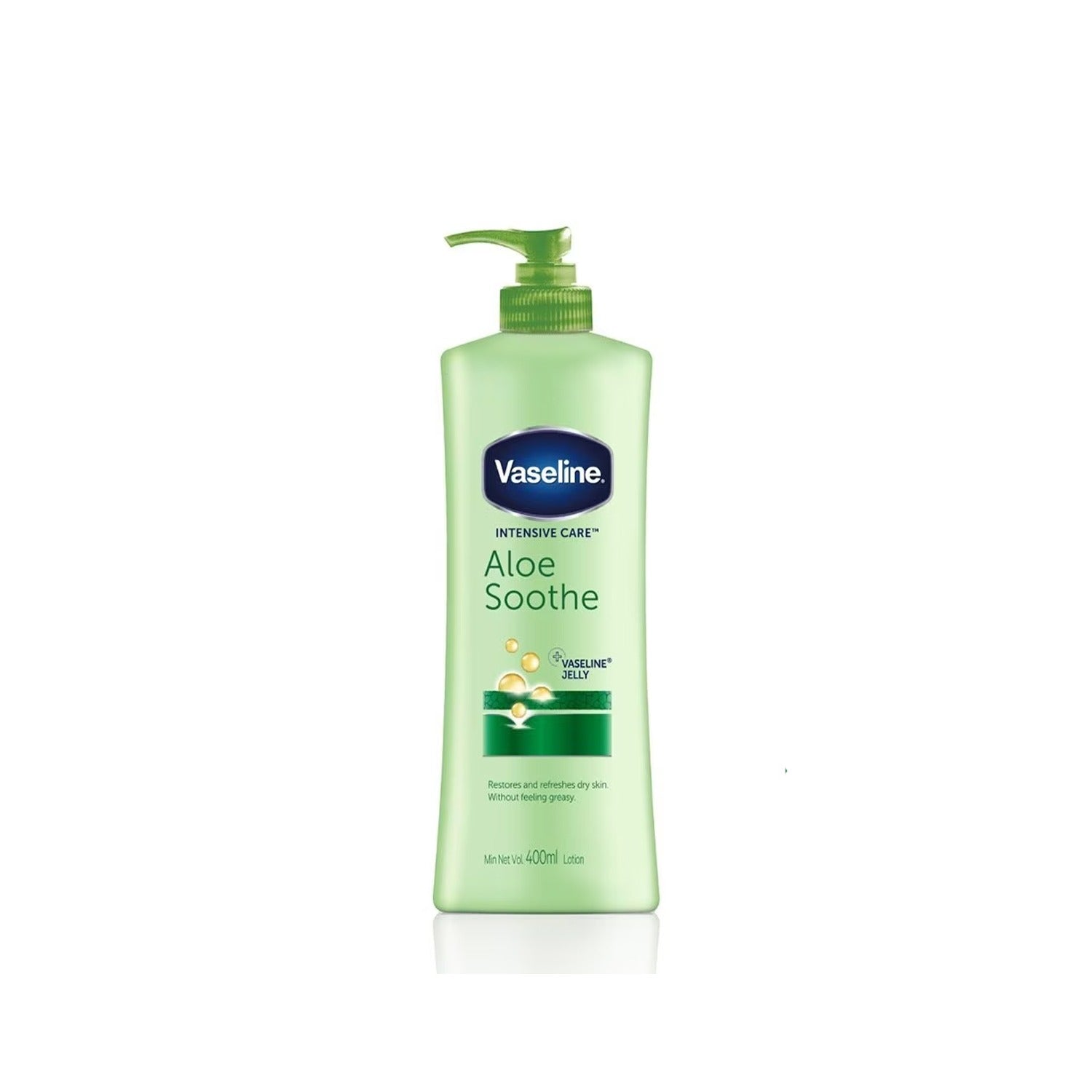 A Product of Vaseline Intensive Care Aloe Soothe for dry Skin