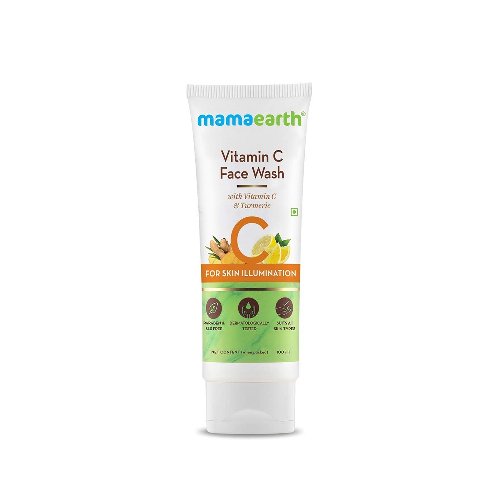 Mamaearth Face Wash - 100ml: SLS and Paraben-free Ubtan Face Wash 