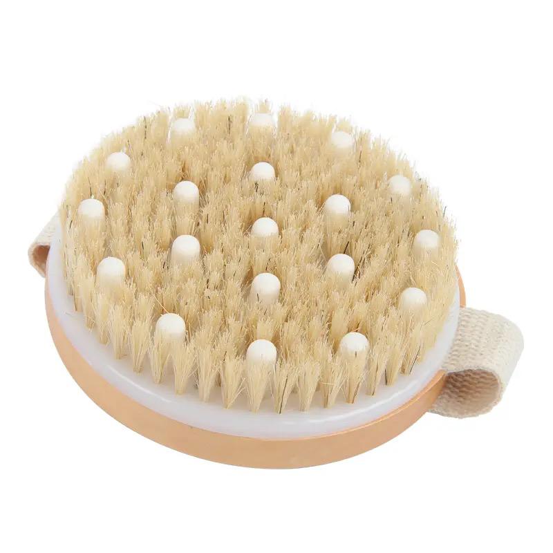 Bamboo Body Brush For Massaging And Exfoliating Dry Skin