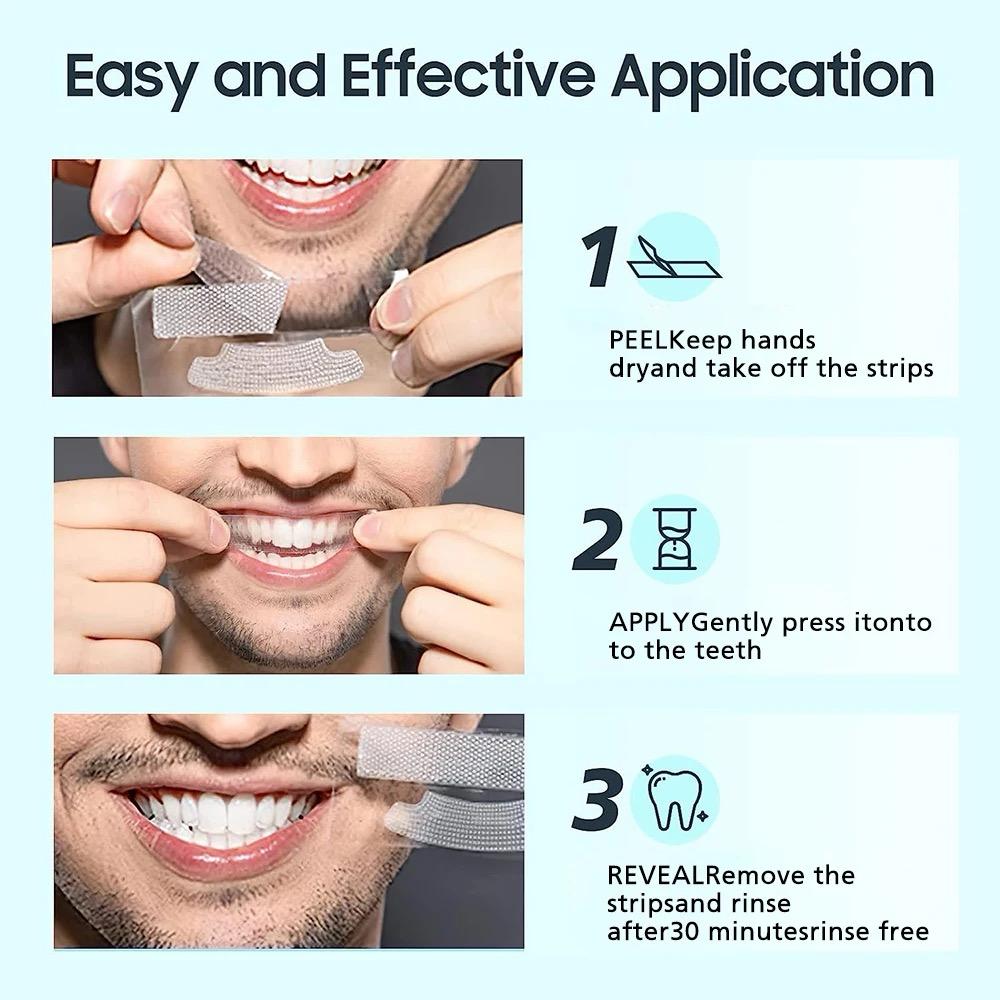 GlorySmile Teeth Whitening Strips - Safe, effective, and easy-to-use whitening solution. Achieve a brighter smile with reduced sensitivity.