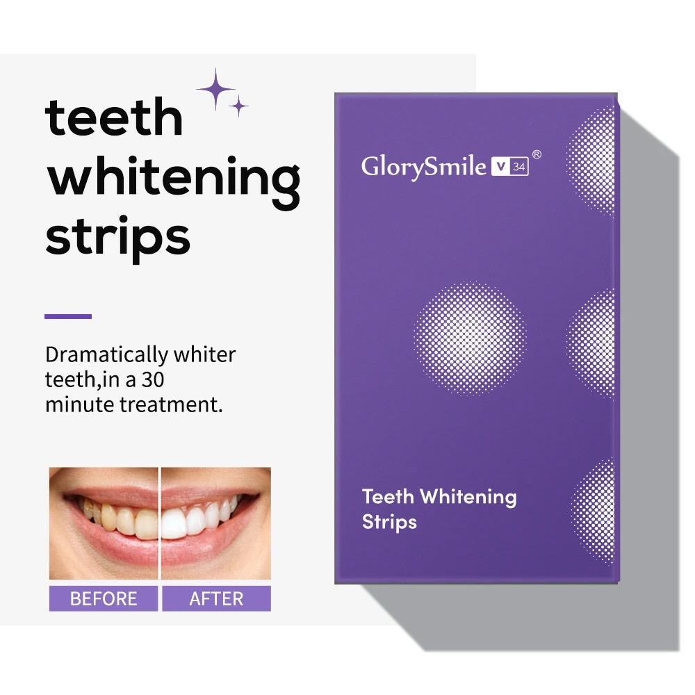 GlorySmile Teeth Whitening Strips - Convenient and effective whitening solution with innovative reactive oxygen technology. 