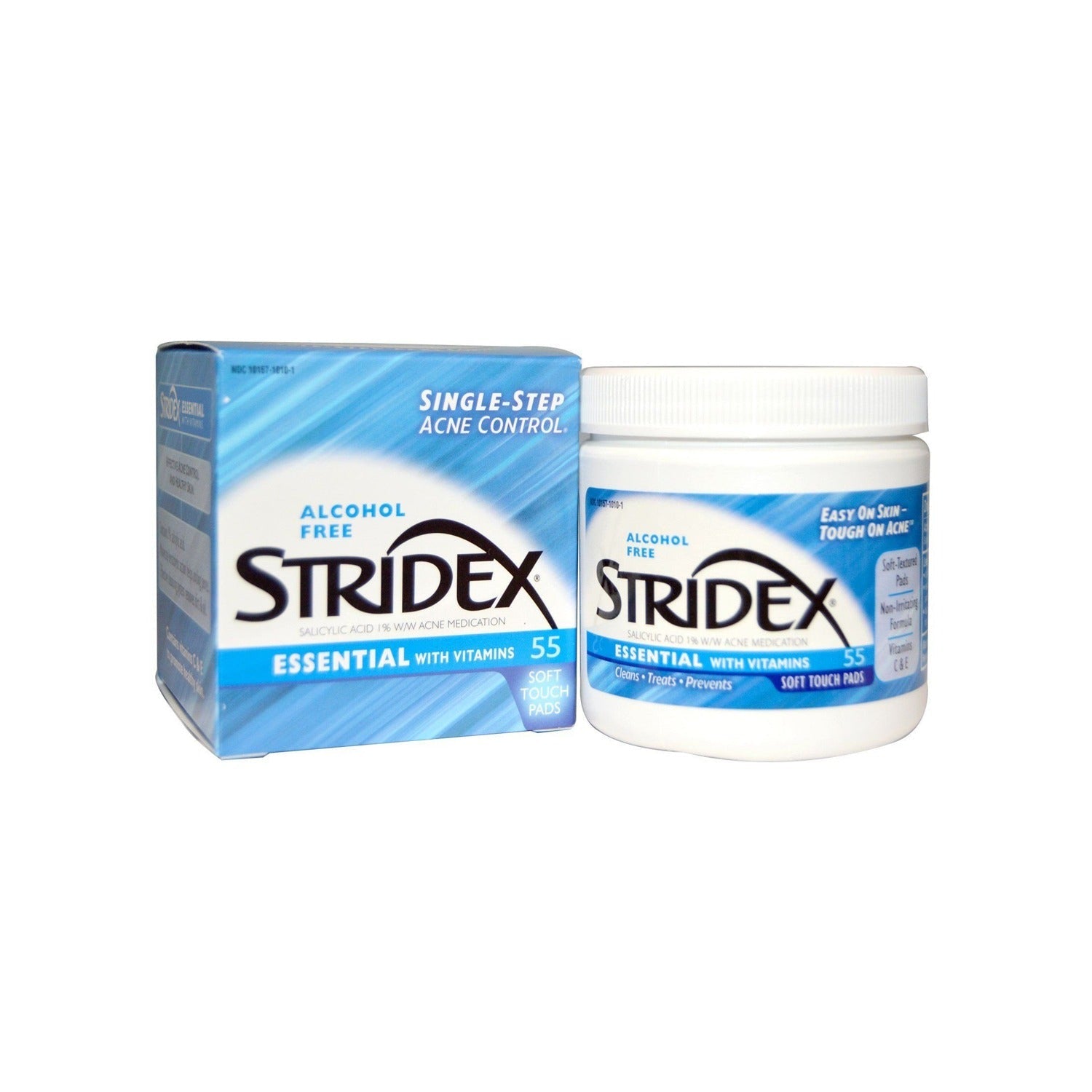 Stridex Essential Acne Treatment Pads 1% Salicylic Acid - 55 Soft Touch Pads