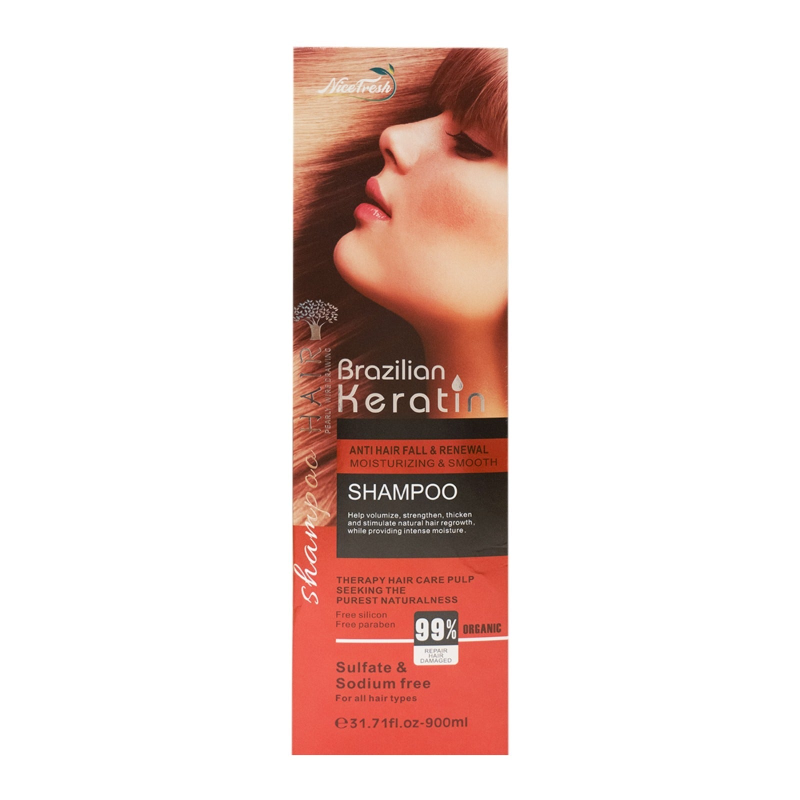 Nice Fresh Brazilian Keratin Shampoo Sulfate and Sodium Free - 900ml