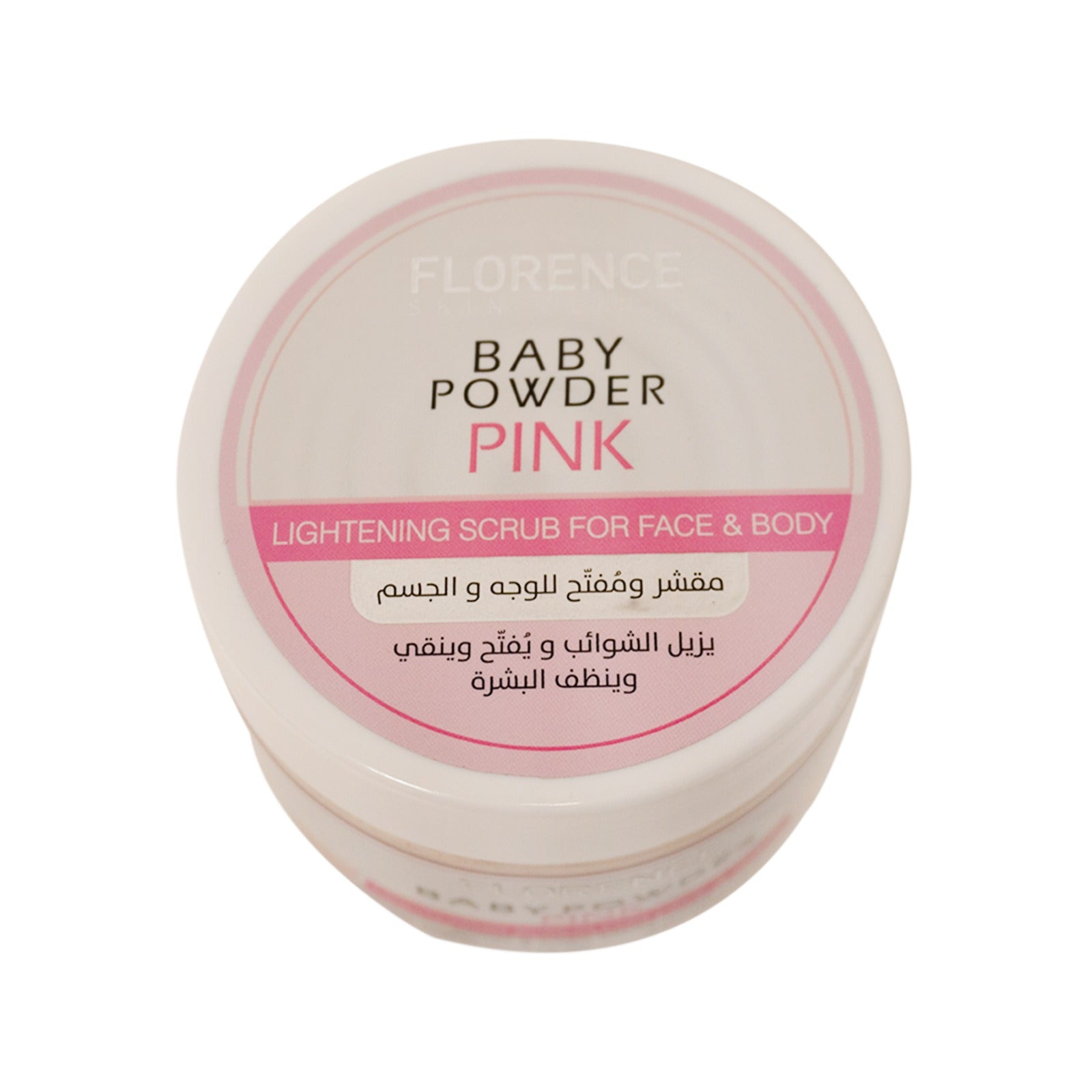 Florence Baby Powder Pink Lightening Scrub For Face and Body - 300ml