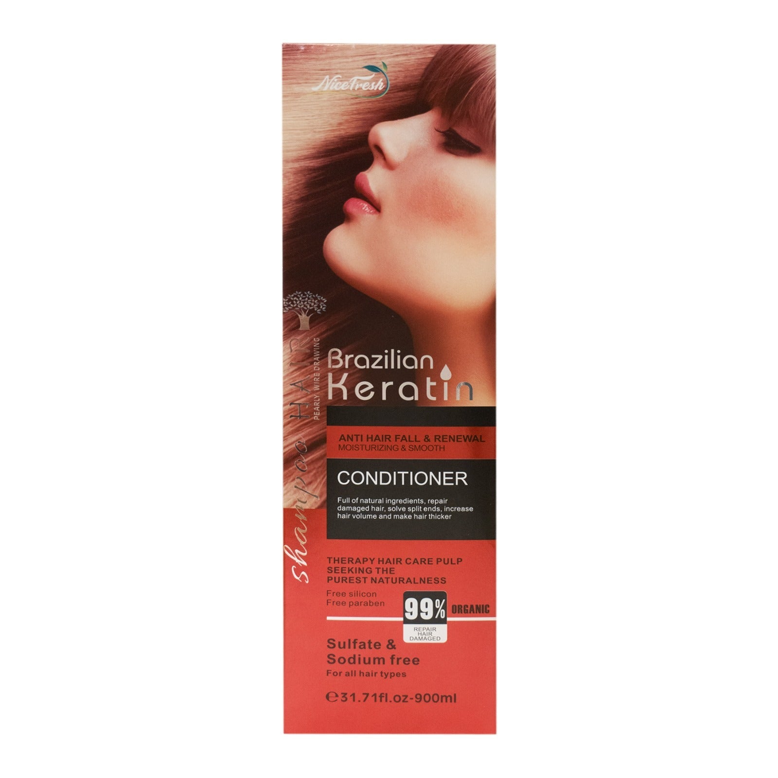Nice Fresh Brazilian Keratin Conditioner Sulfate and Sodium Free - 900ml