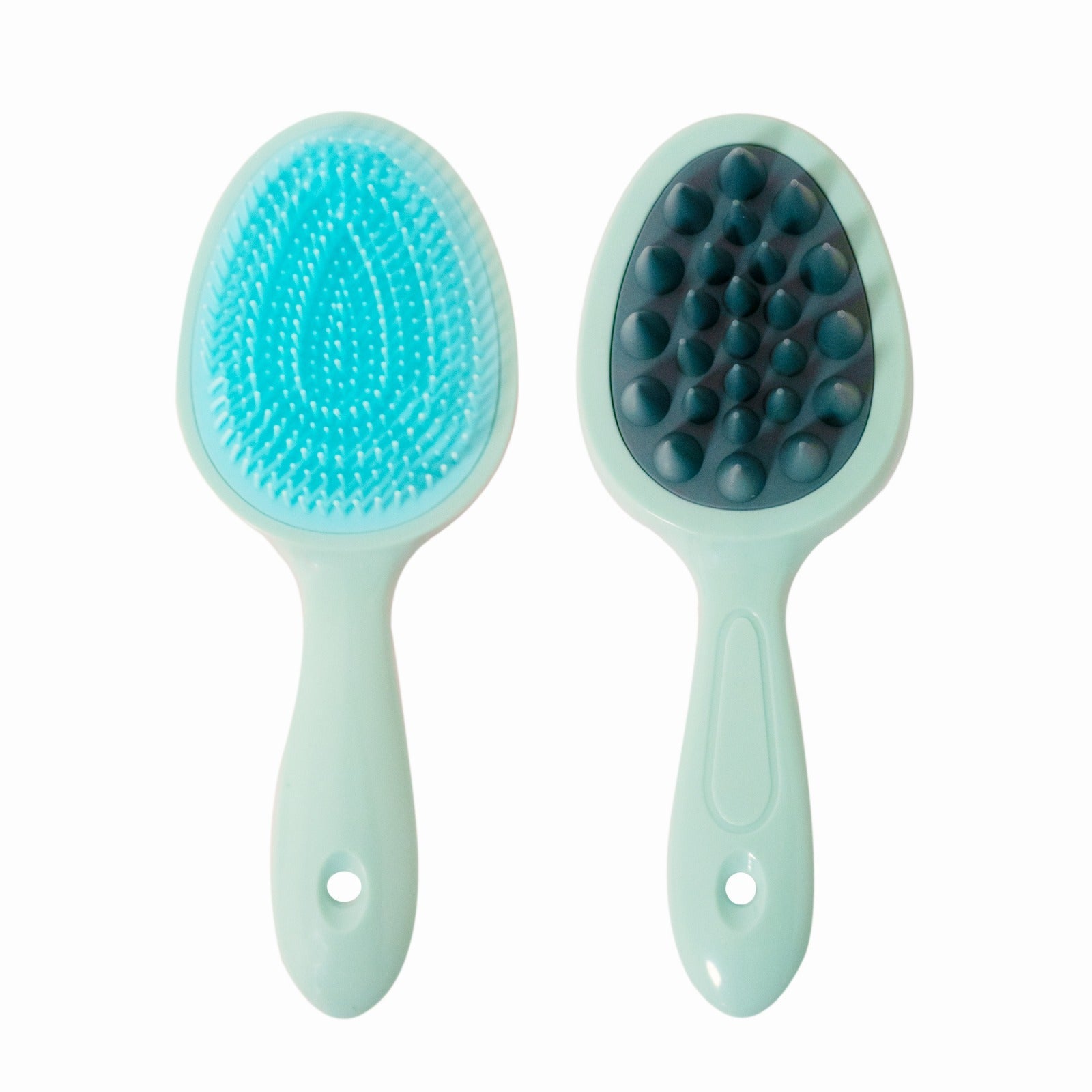 2-In-1 Scalp Massage Hair Brush Comb - Dual Color Ideal for Wet or Dry Hair