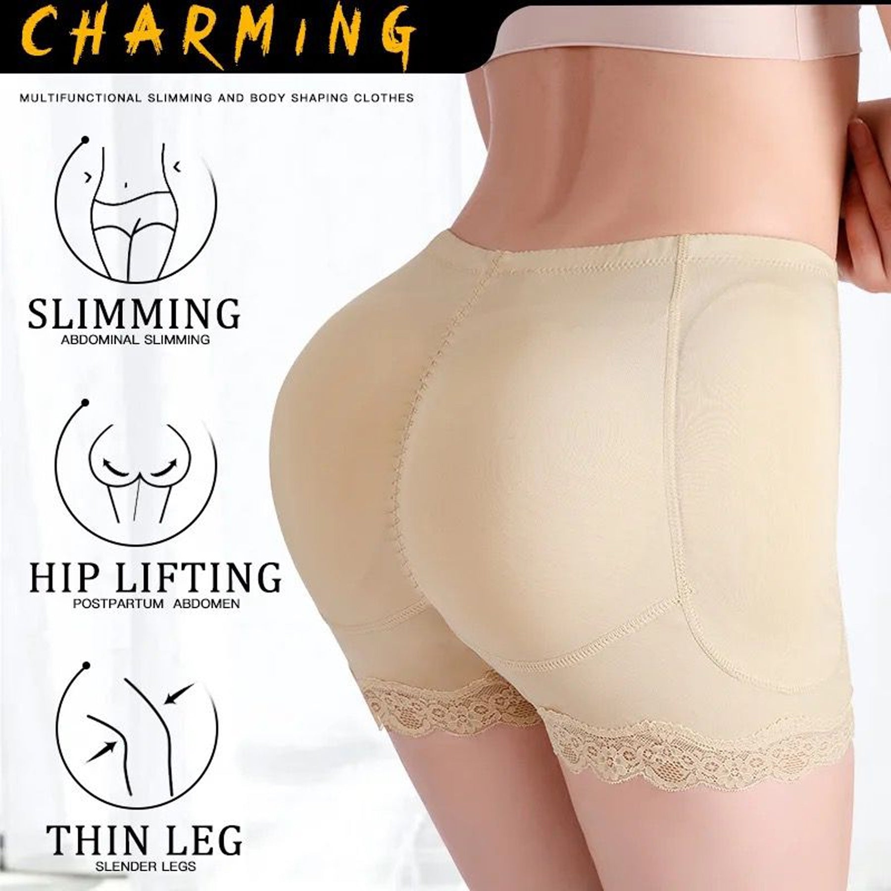 Women's Hip Lifter Shapewear Pads Panties