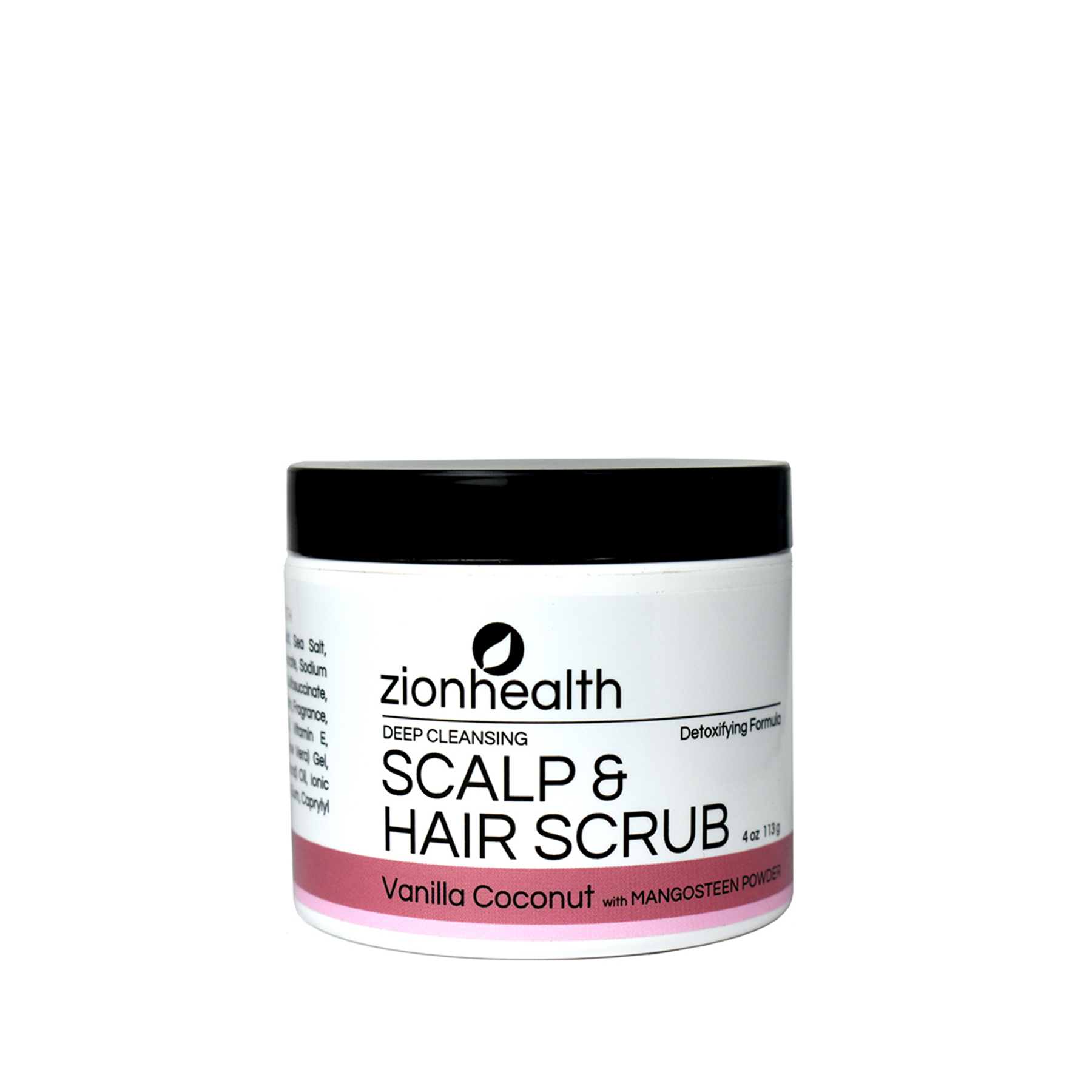 Vanilla Coconut Varient of Zionhealth Deep Cleansing Scalp and Hair Scrub
