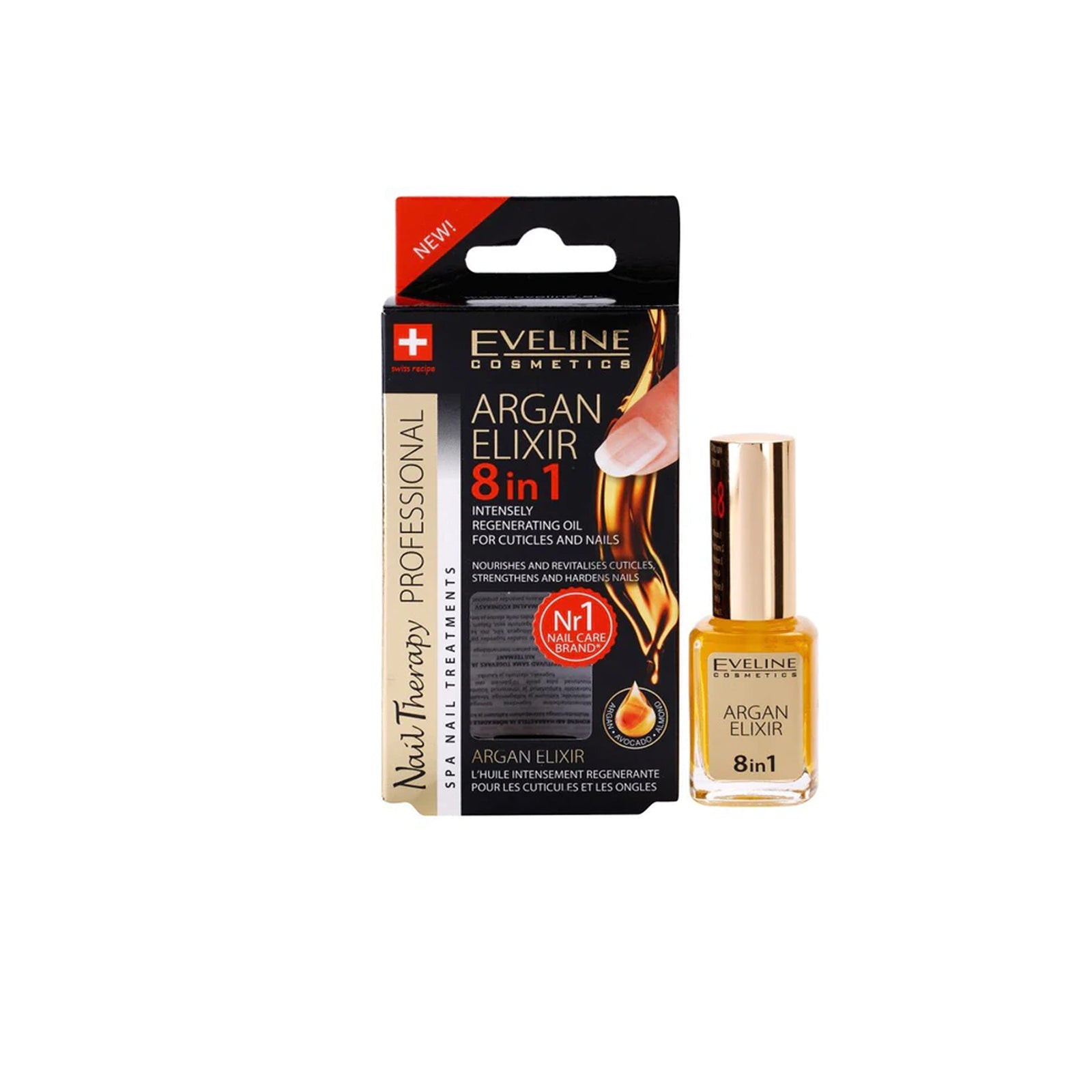 EVELINE ARGAN ELIXIR 8 IN 1 FOR NAILS - 12 ml