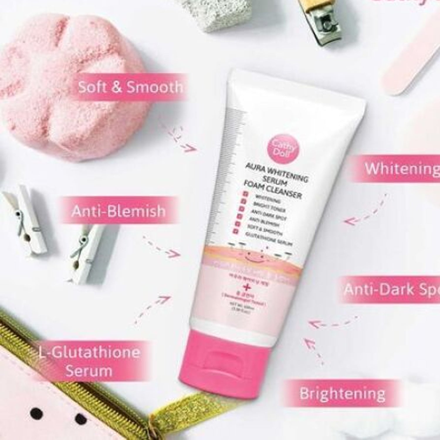 Cathy Doll-Aura Whitening Serum Foam Cleanser-100ml