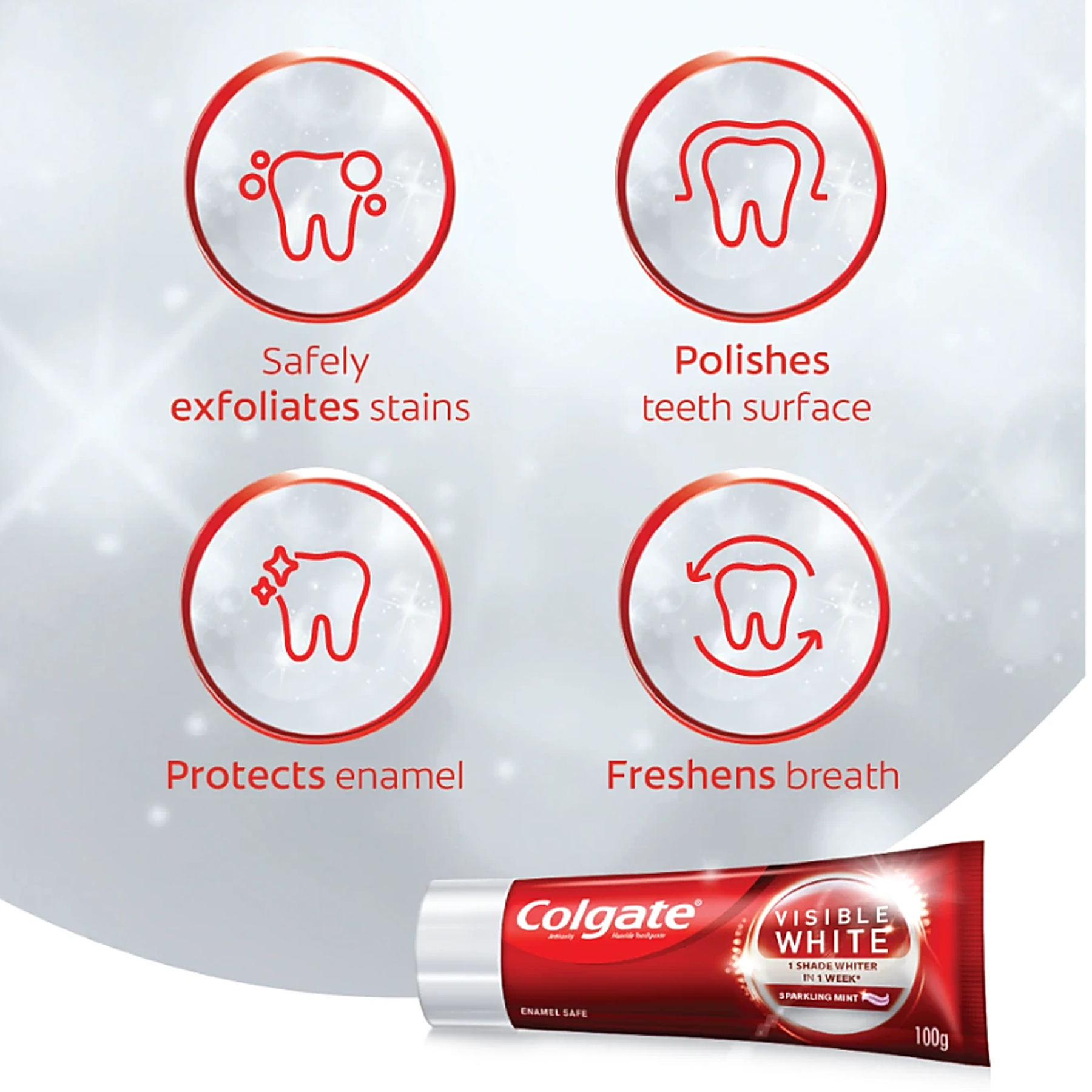 Colgate Visible White Sparkling Mint Toothpaste - 100 g