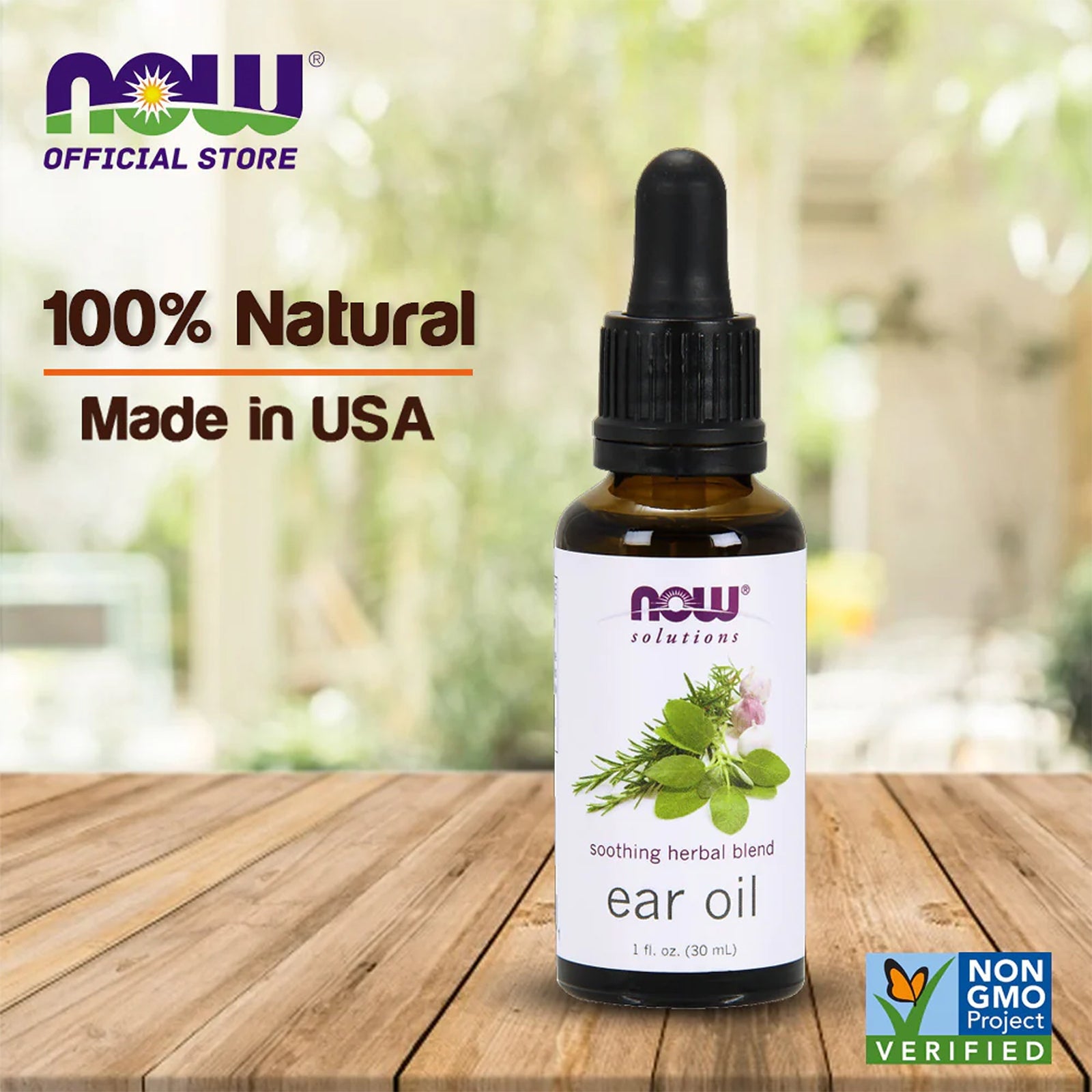 NOW Solutions, Ear Oil, Soothing Herbal Blend - 30 ml