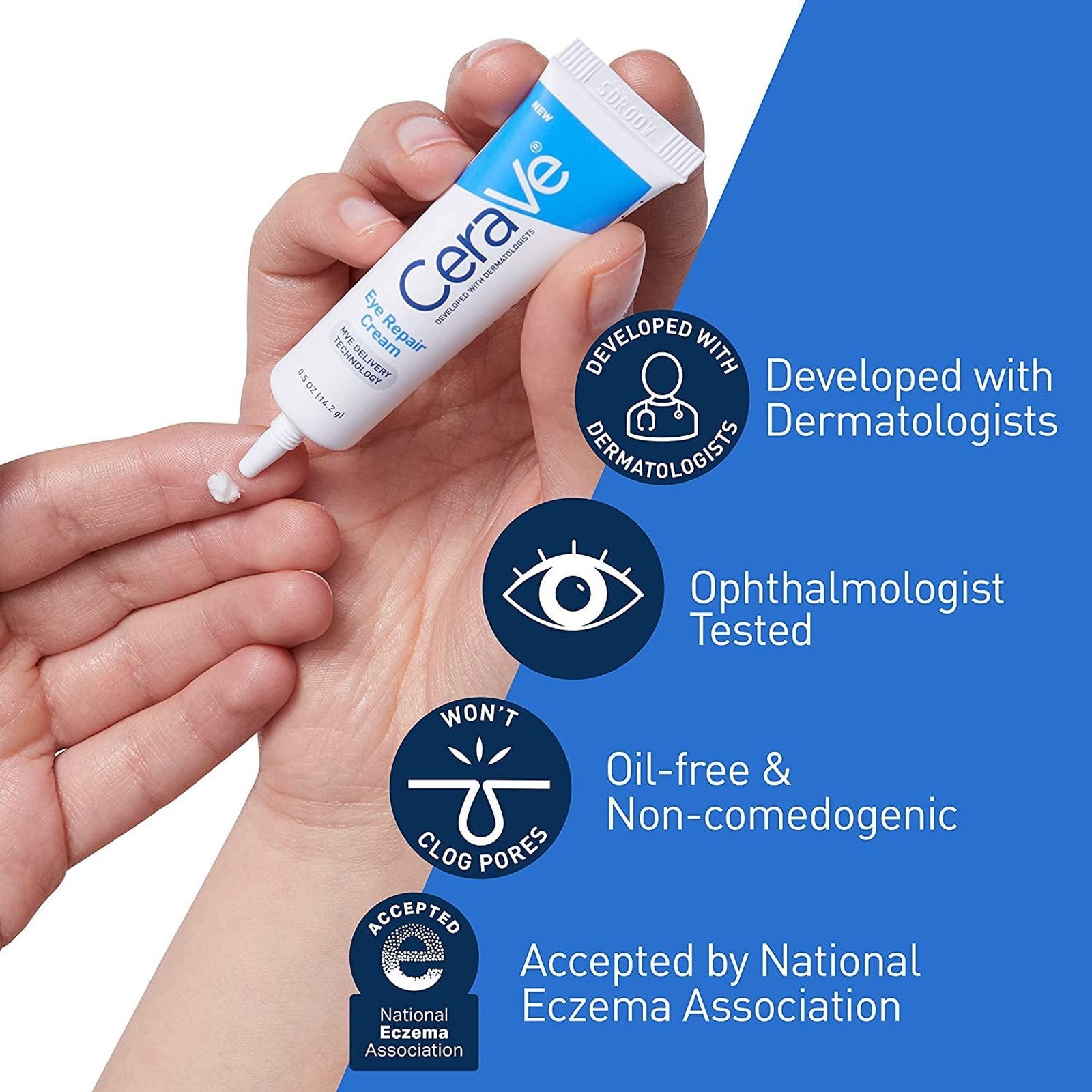 A gentle solution for tired eyes with ceramides, hyaluronic acid, and niacinamide. Reduces dark circles and puffiness while providing all-day hydration. Perfect for all skin types.