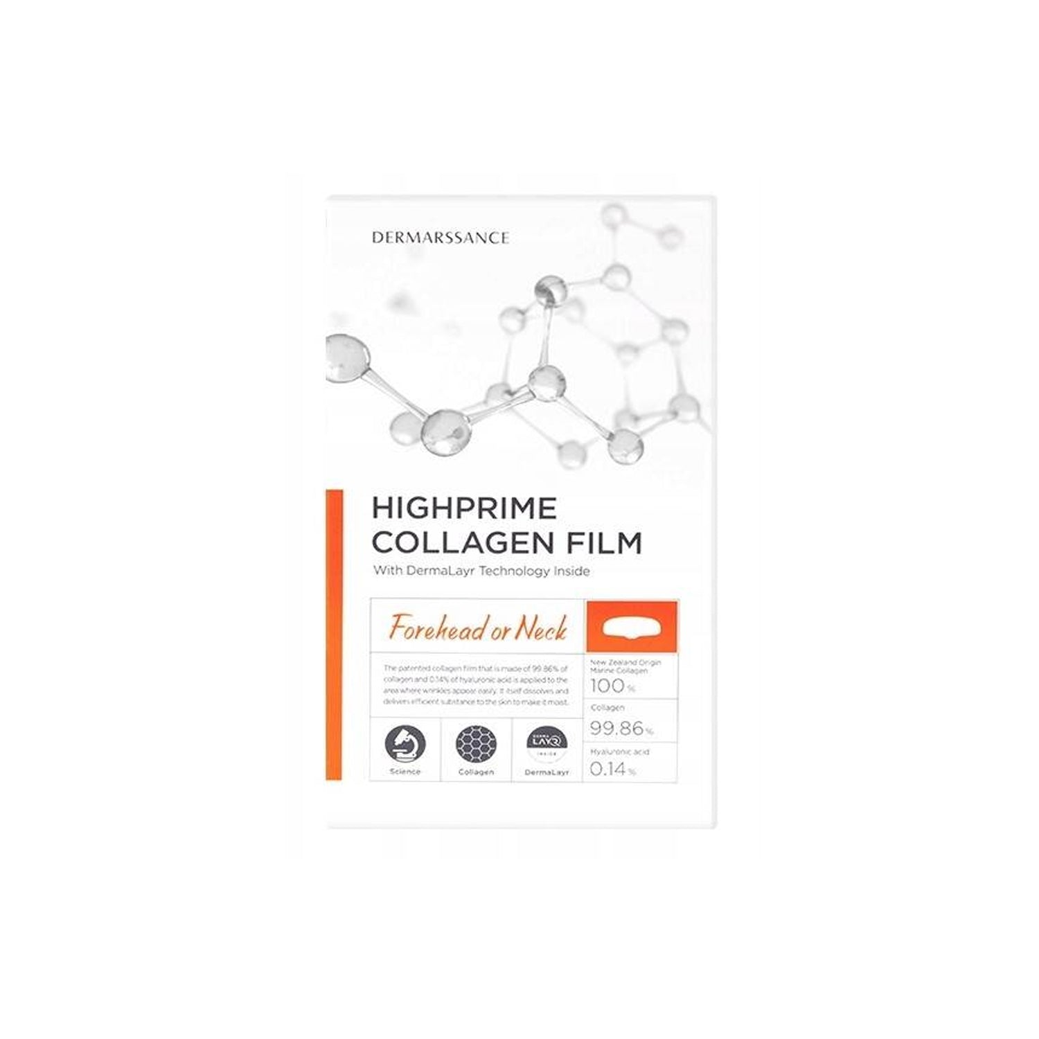 Dermarssance Highprime Collagen Film Forehead or Neck (5pcs)