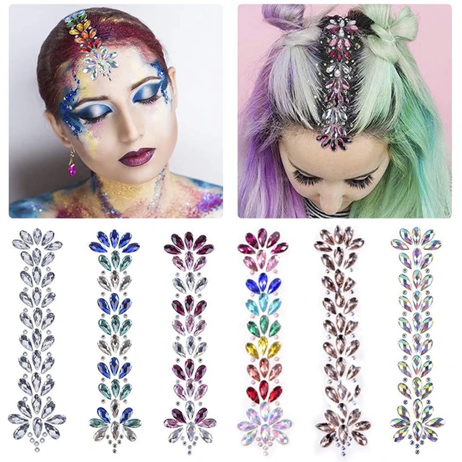 Hair Crystal Sticker And Gems RG