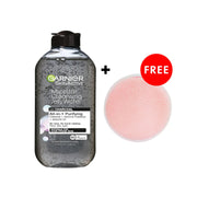 Garnier Skinactive Micellar Cleansing  Water with Charcoal - 400 ml + FREE Makeup Remover Pad