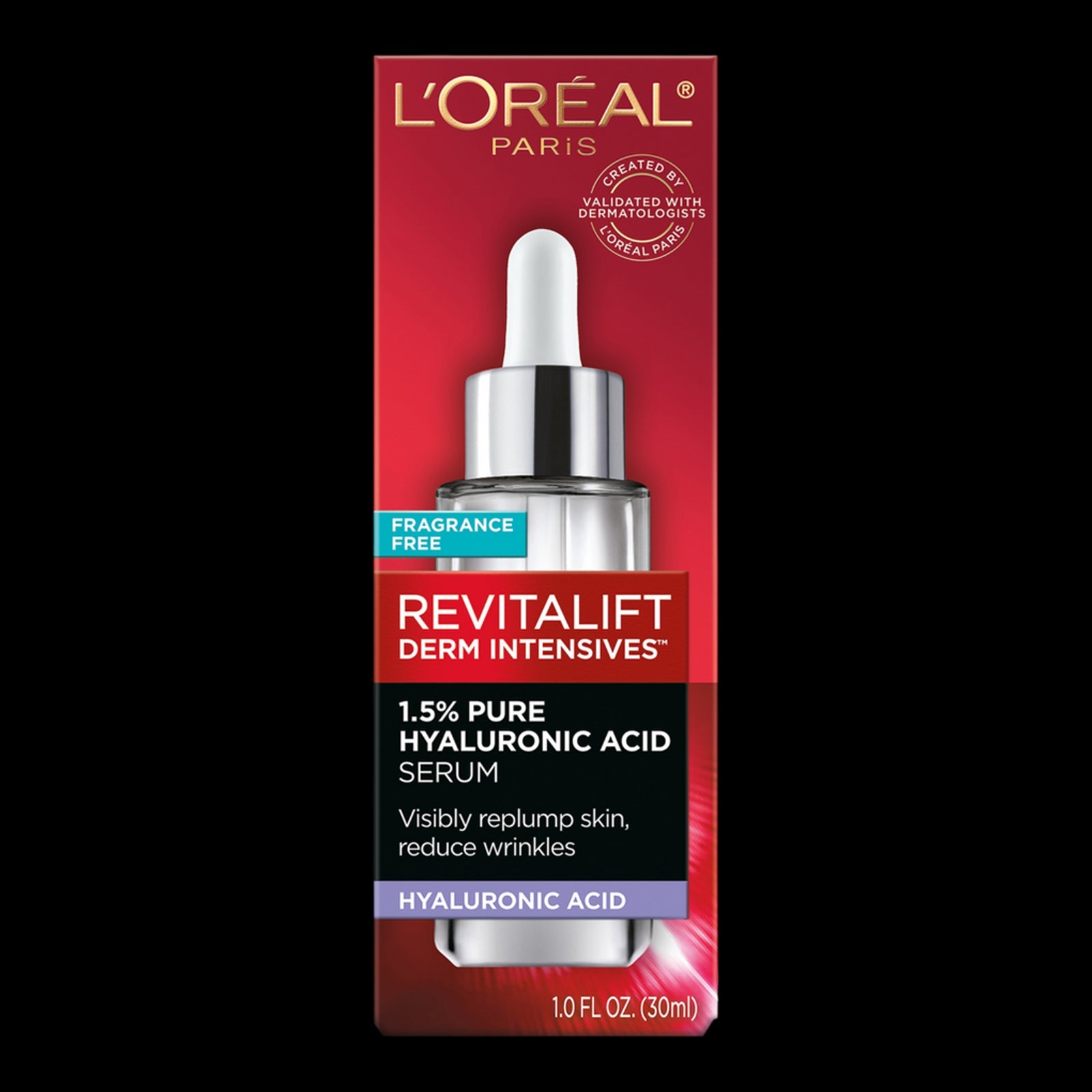 L'Oreal Paris Revitalift 1.5% Pure Hyaluronic Acid Face Serum - 30ml bottle with Vitamin C.