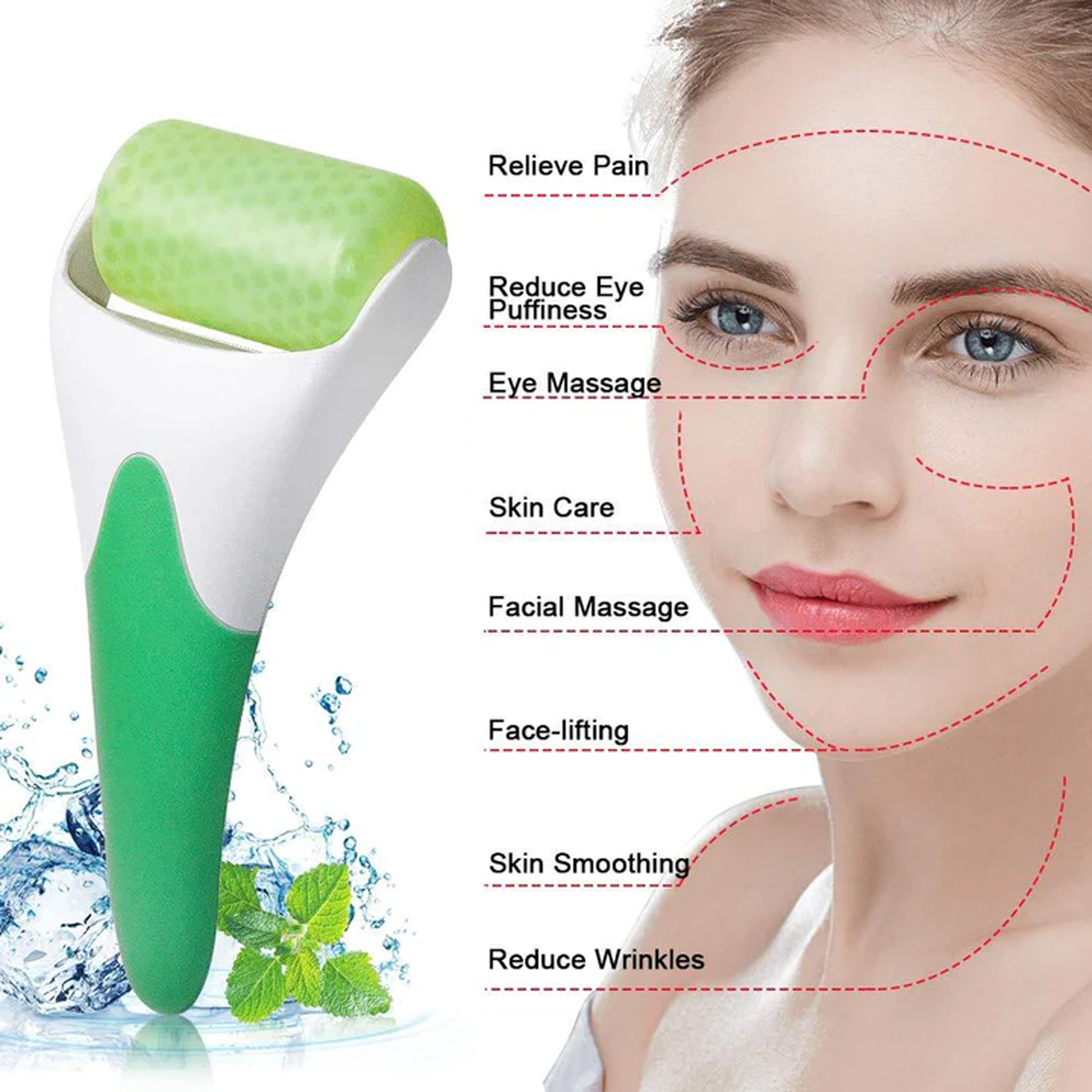 Ice Roller for Face & Eye - Freeze it , Roll It - Enjoy It !