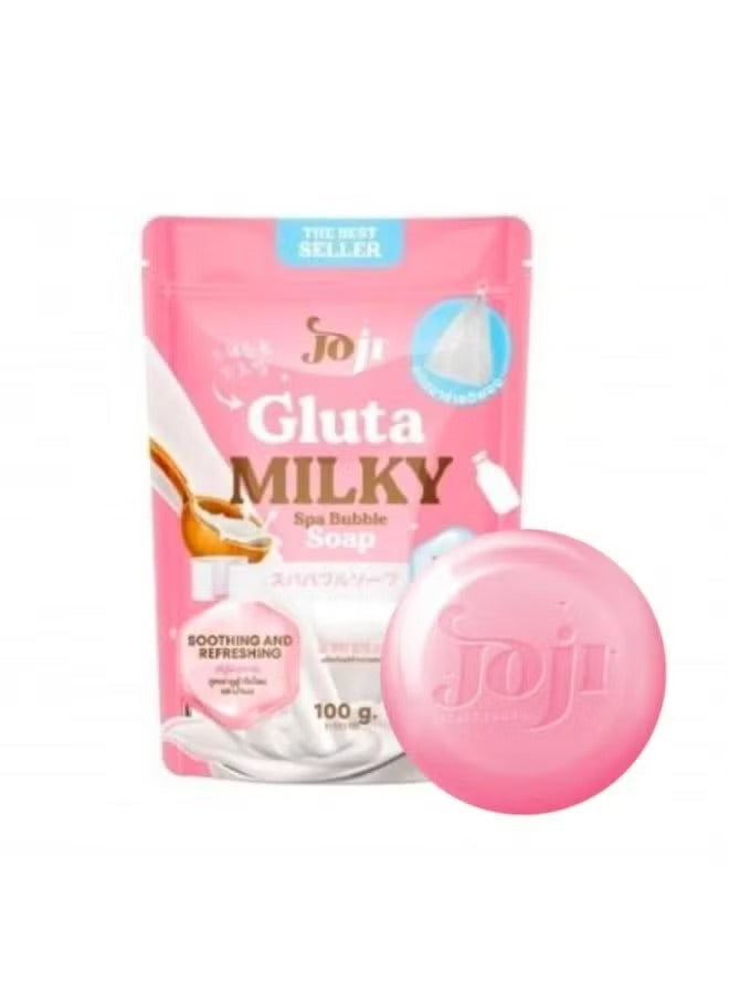 JOJI SPA BUBBLE SOAP GLUTA MILKY 100G