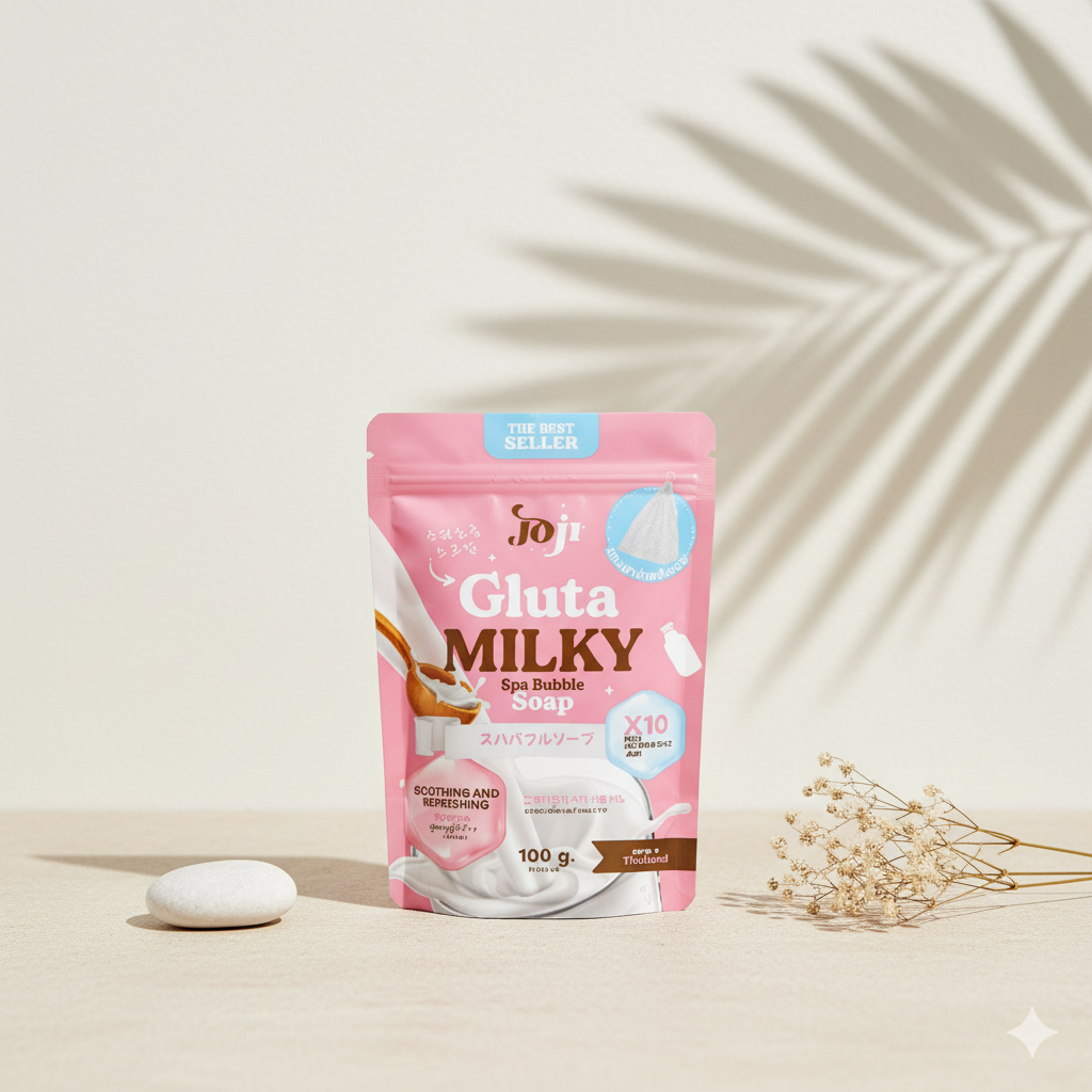 JOJI SPA BUBBLE SOAP GLUTA MILKY 100G