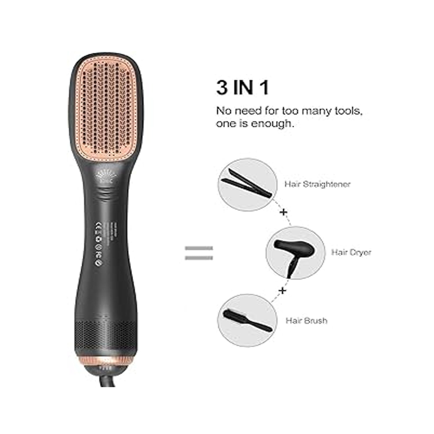 JOY 2 in 1 Styling Brush Unique Hair Dryer And Styler