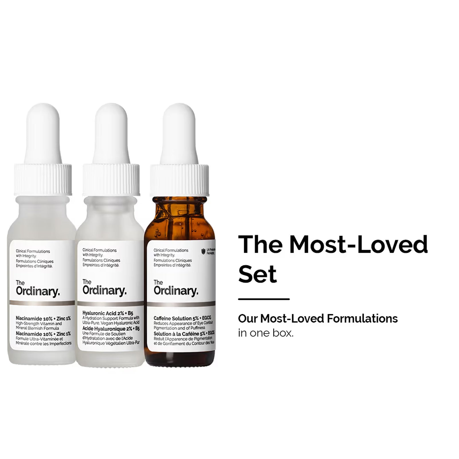 The Ordinary The Most-Loved Set - A curated collection of skincare essentials. 