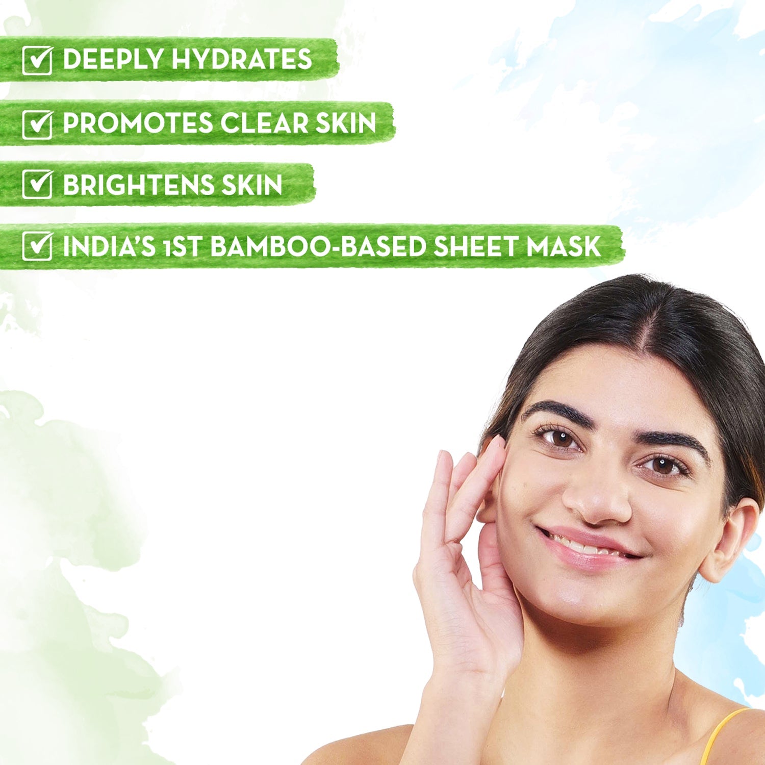 MamaEarth Rosewater Bamboo Sheet Mask with Rose water and Milk - 25 g