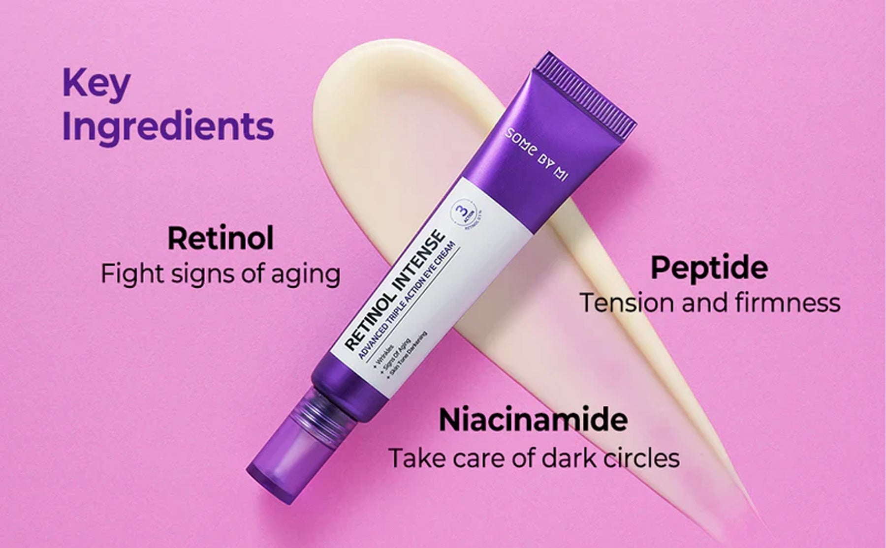 Some By MI Retinol Intense Advanced Triple Action Eye Cream - key benefits
