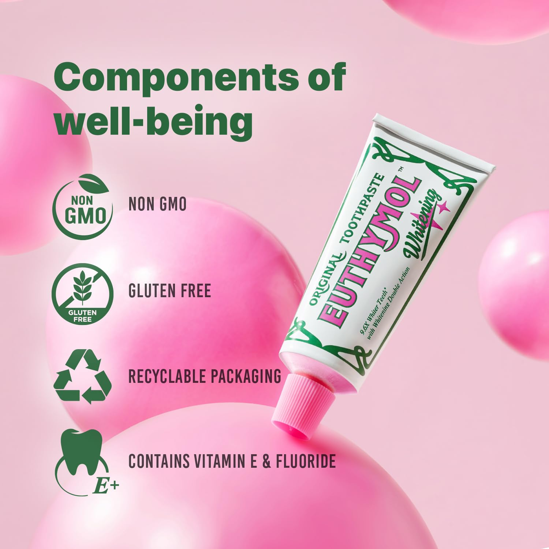 Euthymol Whitening Toothpaste (Pink) - 75ml