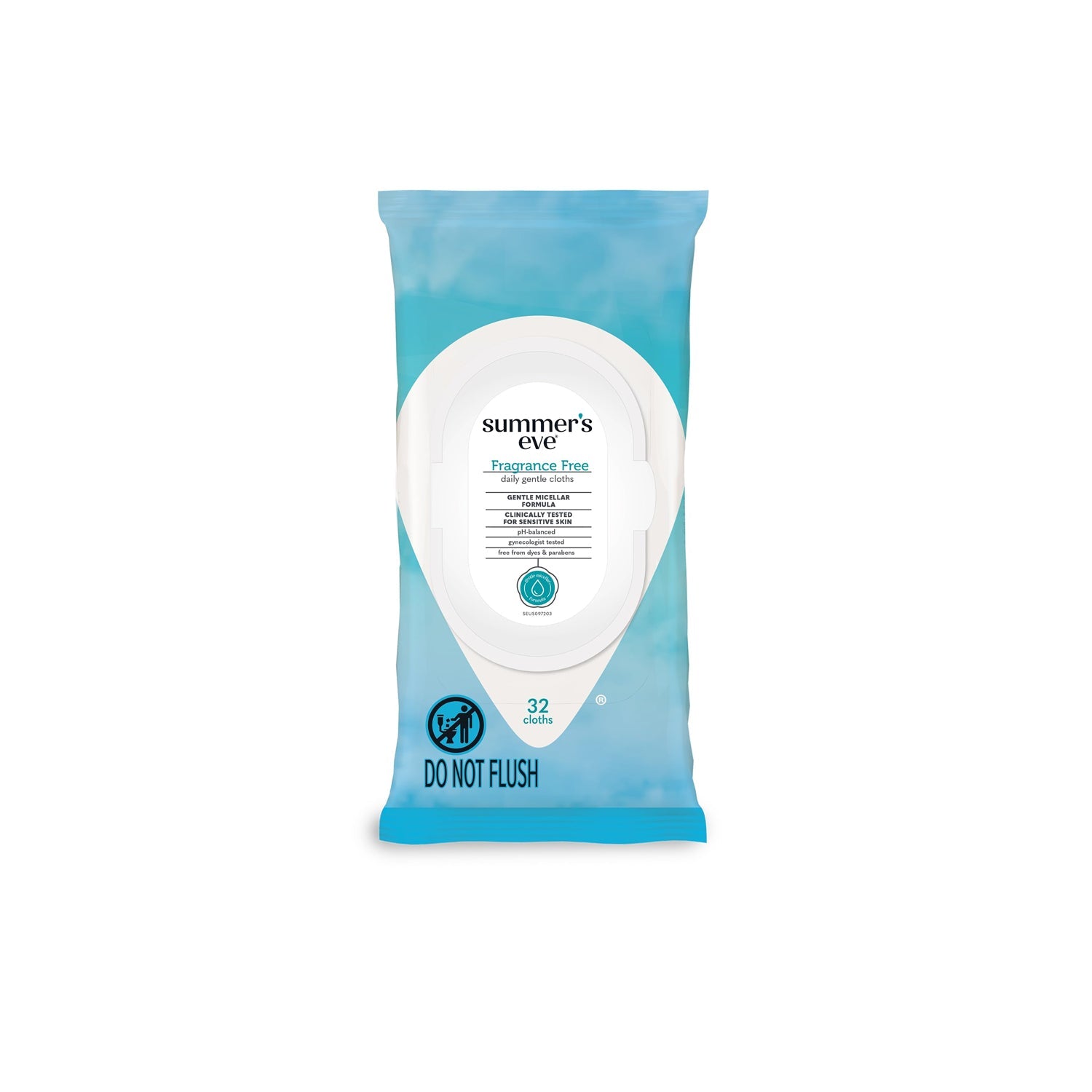 Summer's Eve Fragrance Free Daily Gentle Cloths - 32 cloths