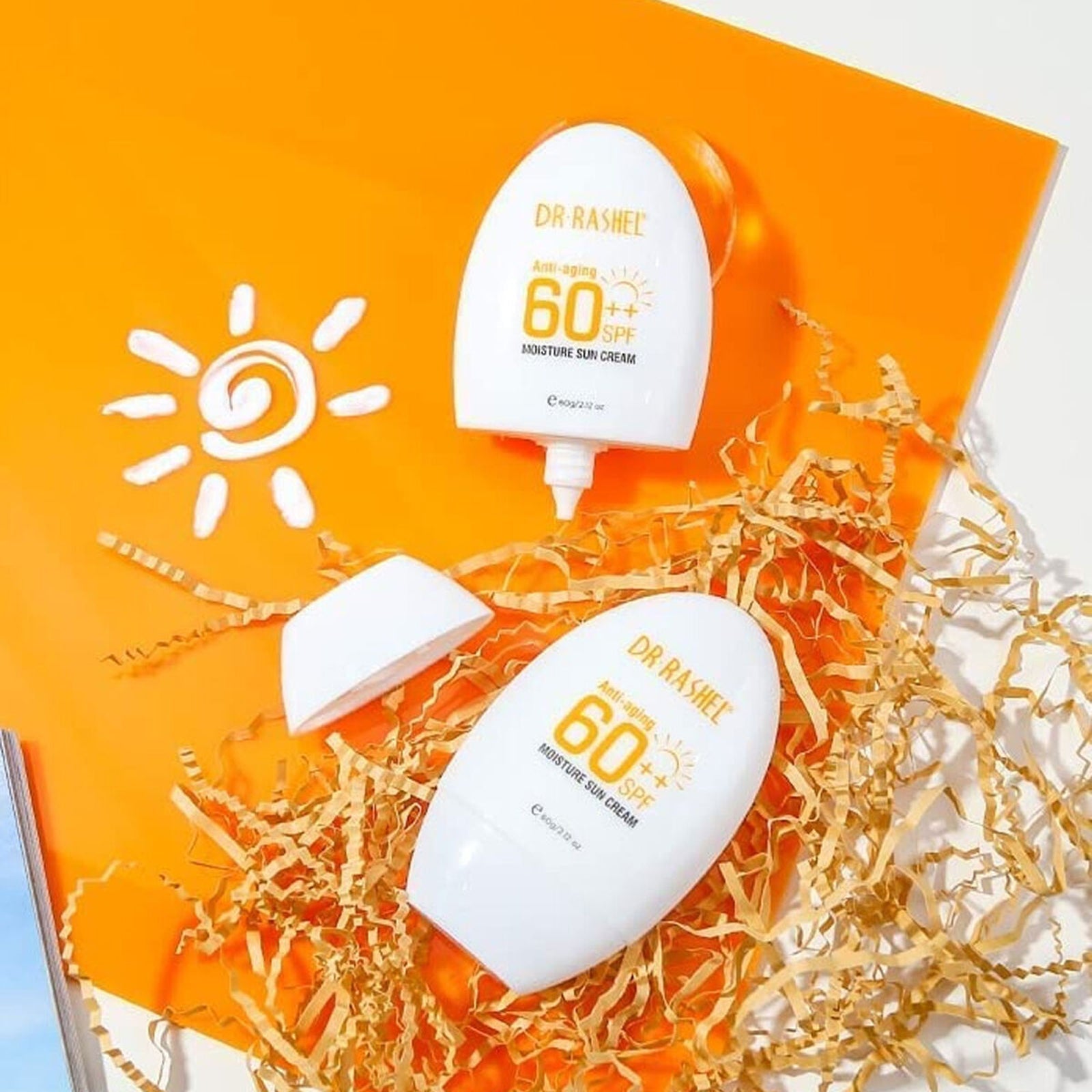 Dr.Rashel Anti Ageing SPF 60 Moisture Sun Cream - 60gm