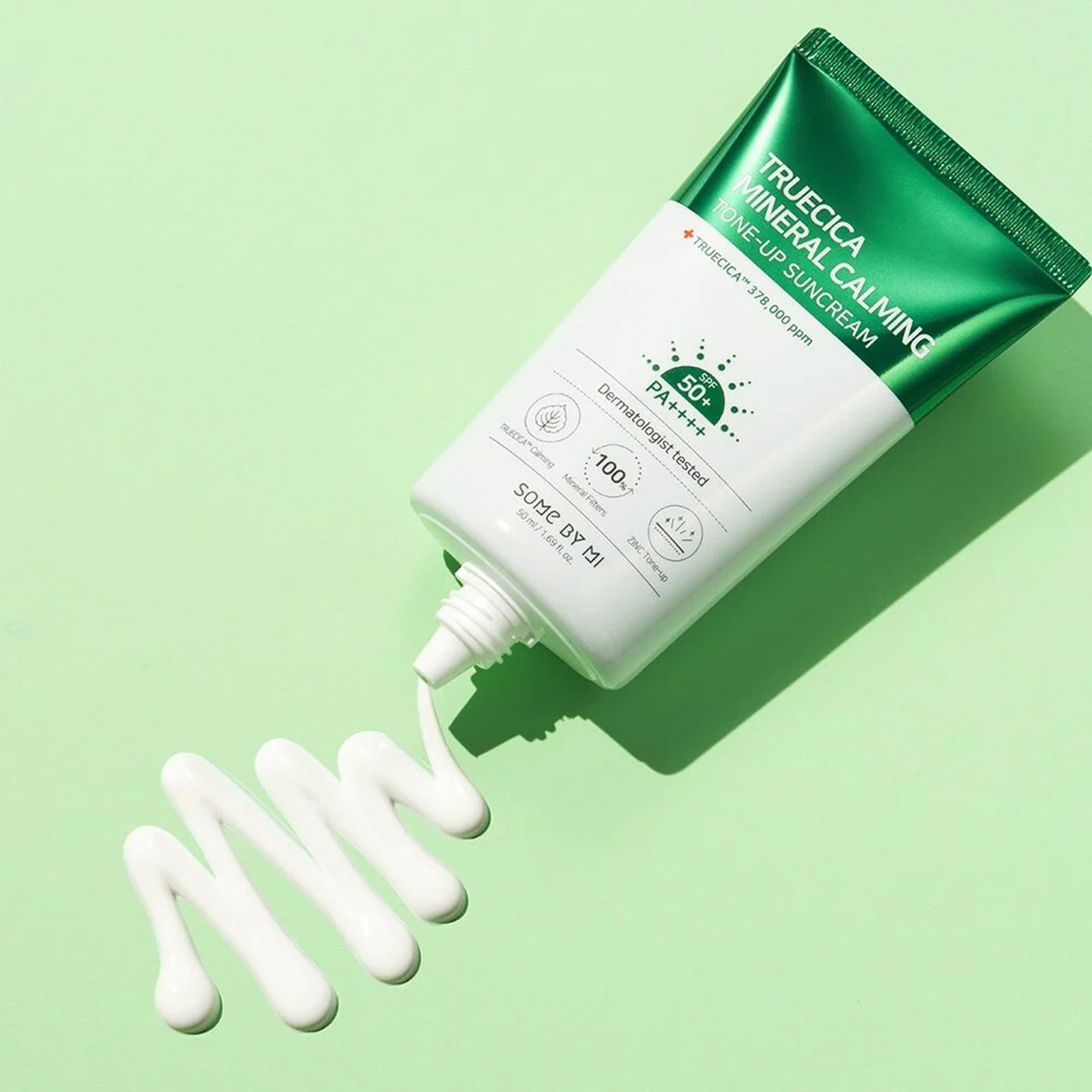 Some By Mi Truecica Mineral Calming SPF50+- Tone-Up Suncream - Qasr Jamal