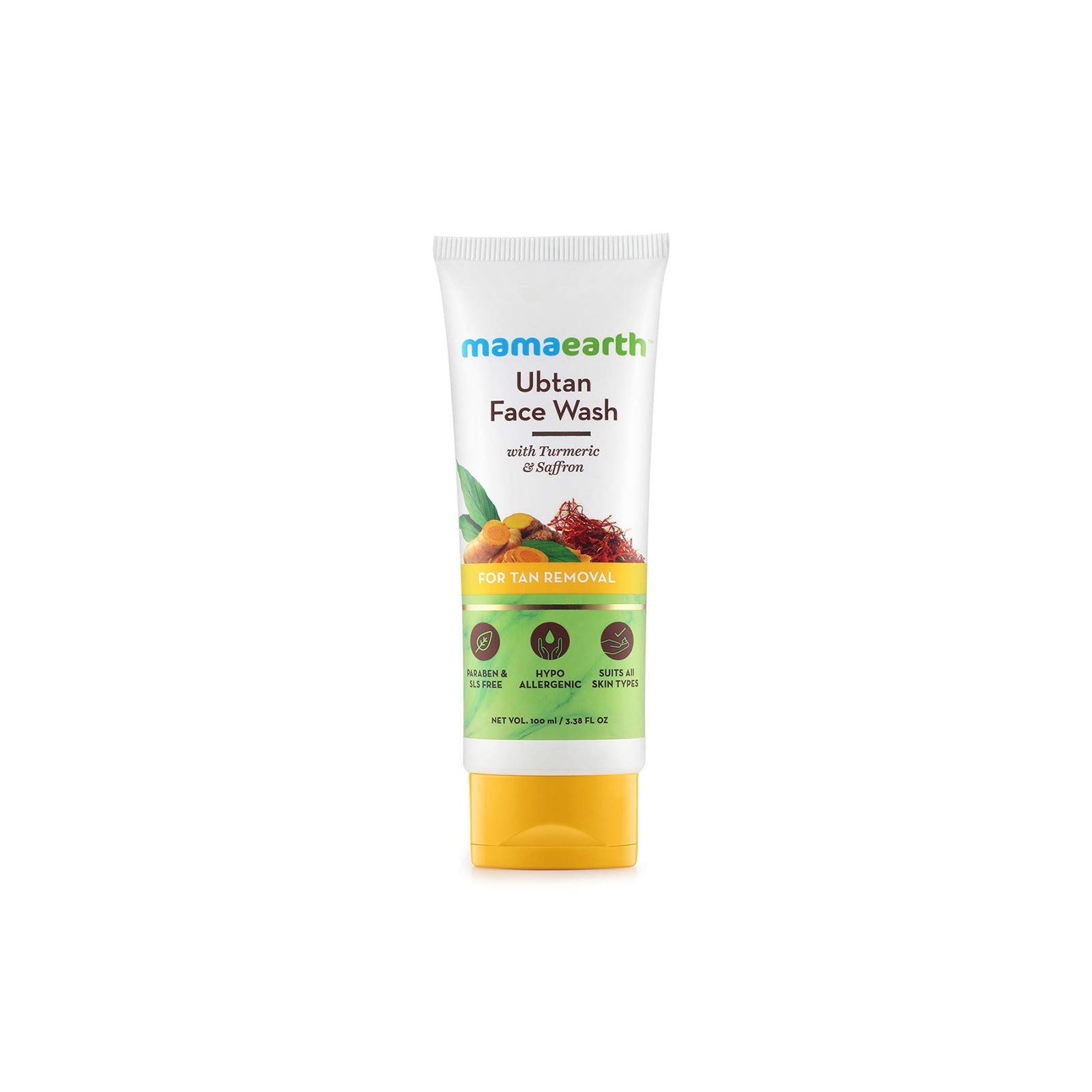 Mamaearth Face Wash - 100ml: SLS and Paraben-free Ubtan Face Wash 