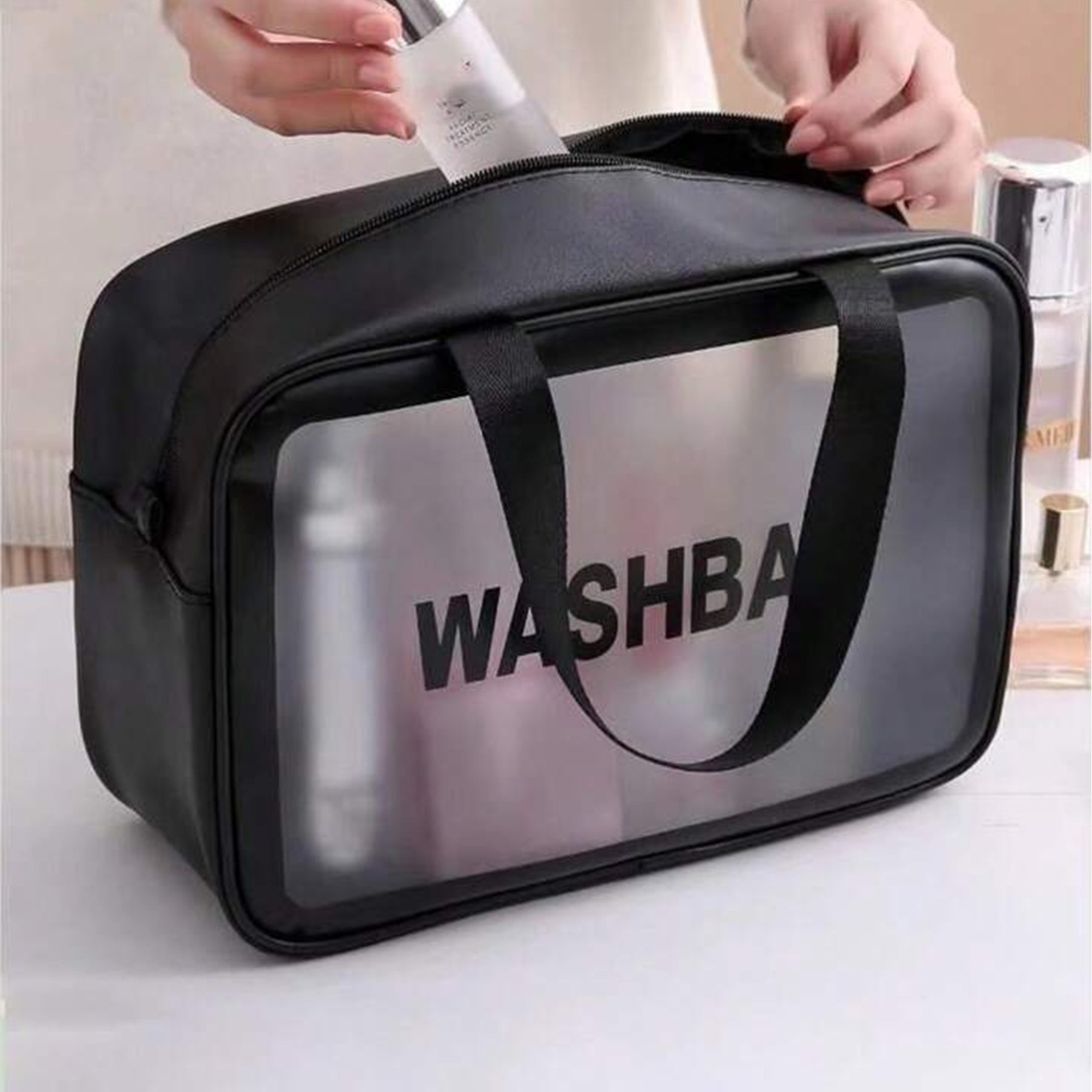 Single Layer  Portable Travel  and Makeup Organizer Bag {Large }